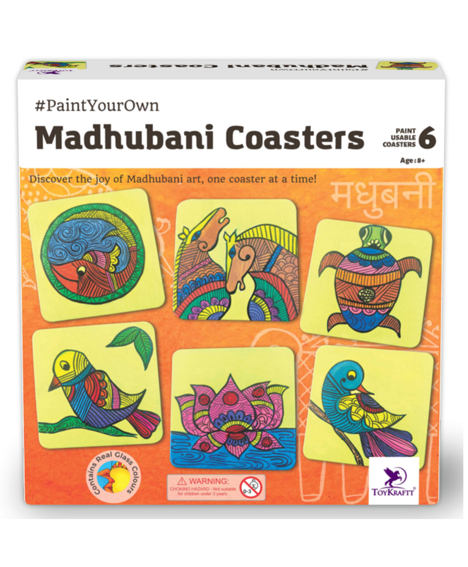 toykraftt Toy Kraft Glass Painting Madhubani Art Kit - Multicolour-picture-26