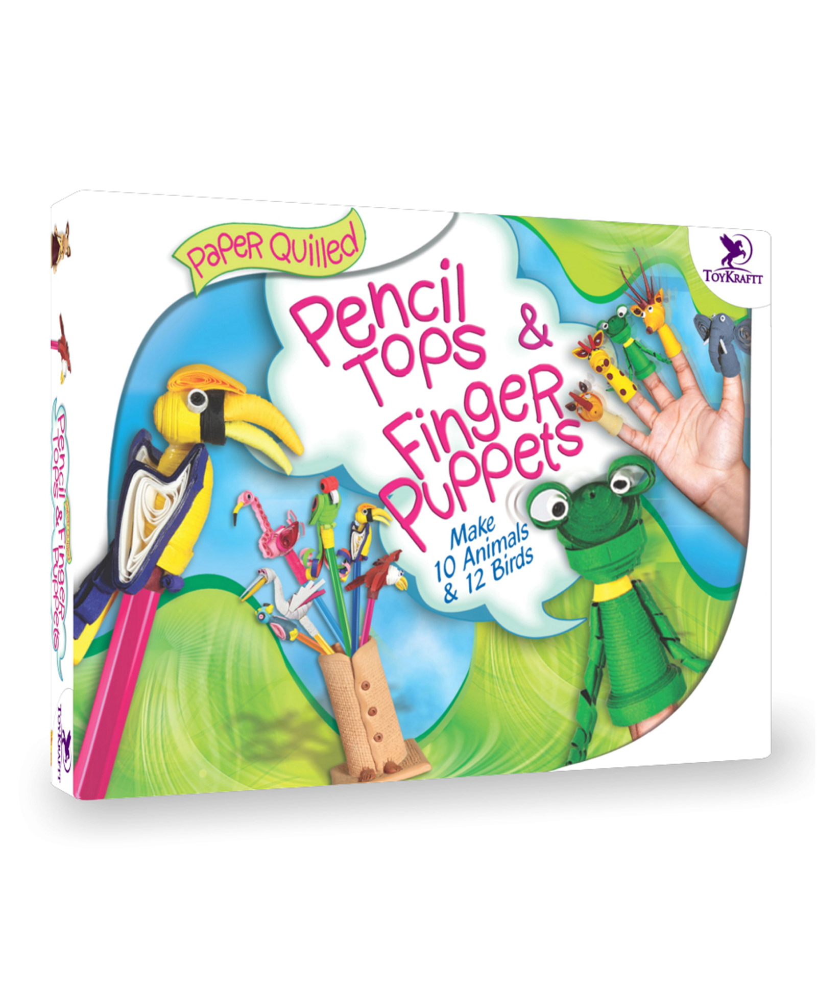 Toy Kraft Paper Quilling Set For Finger Puppets - Multicolour-image-48