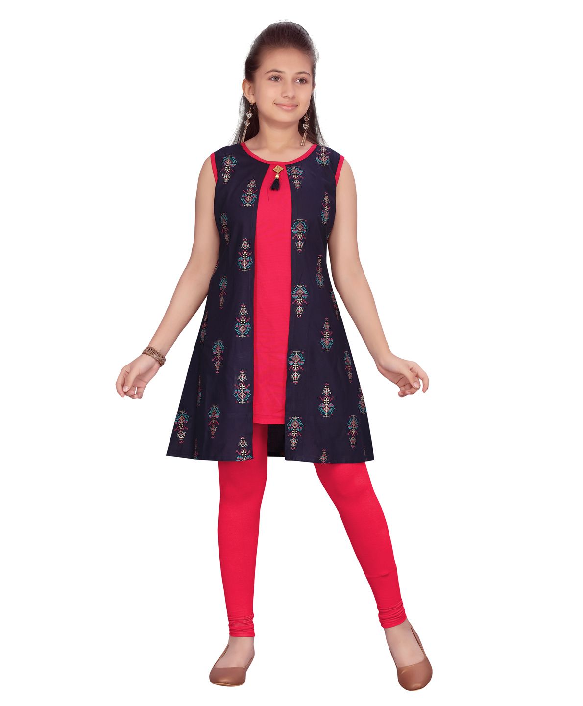 Buy Aarika Sleeveless Motif Print Kurti 