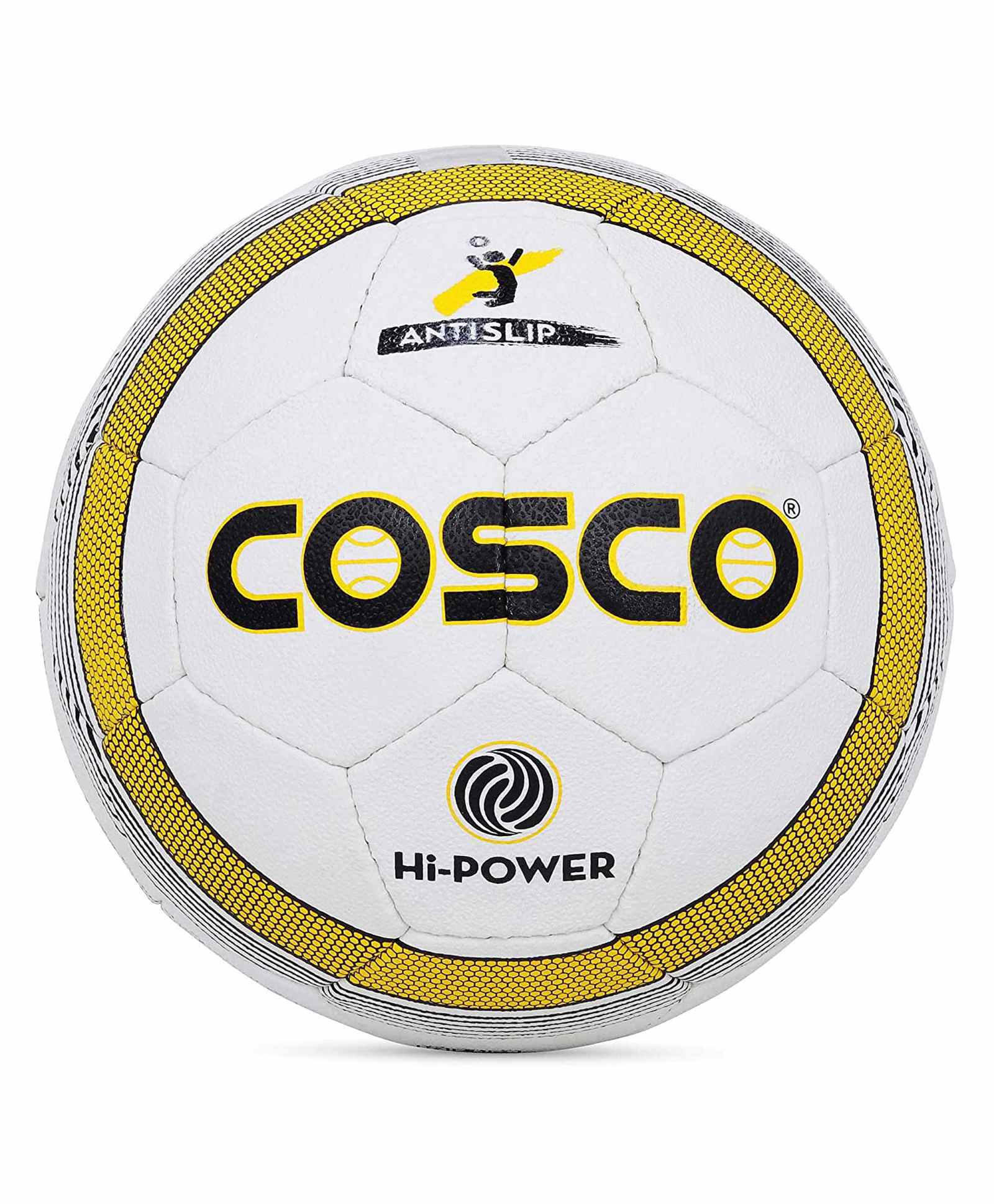 Cosco Hi-Power Volley Ball Size 4 - White Black Yellow-image-49