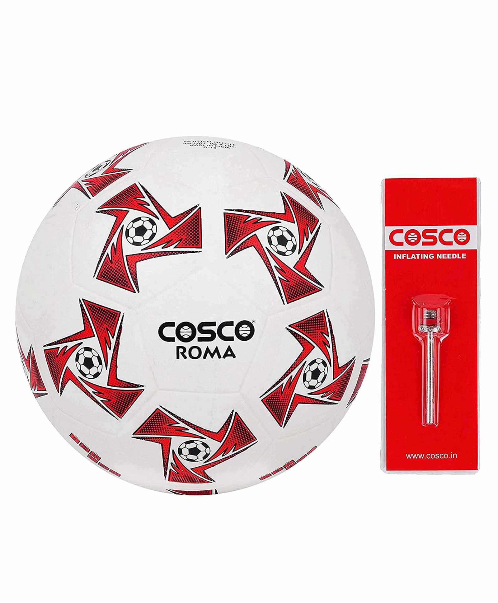 Cosco Roma Foot Ball Size 5 - White Red-picture-21