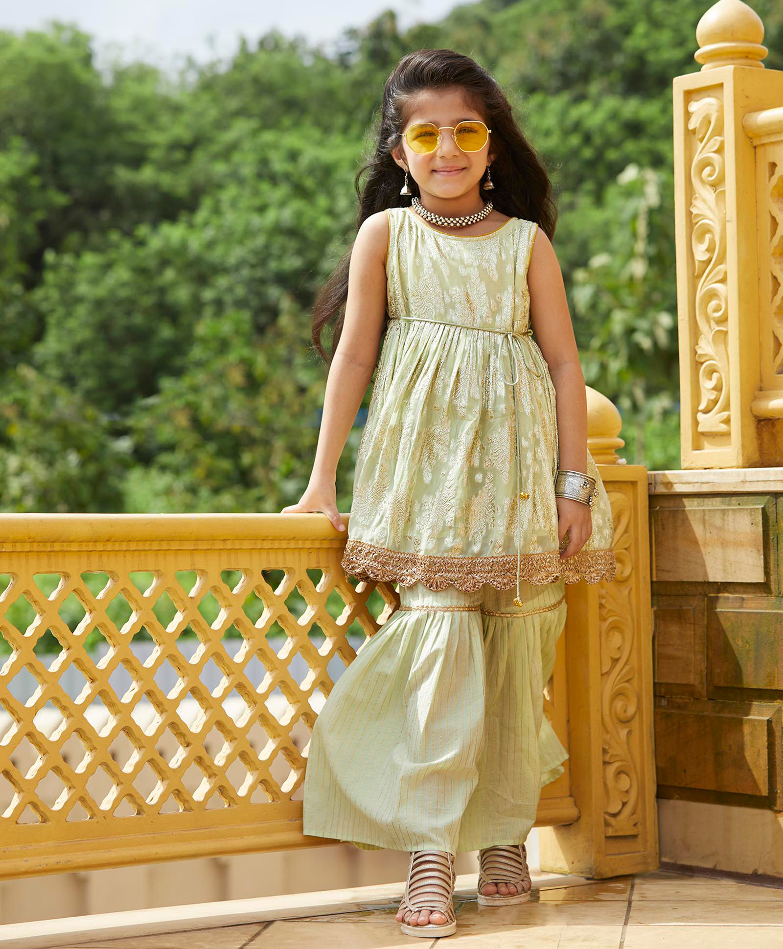 Buy Little Bansi Sleeveless Floral 