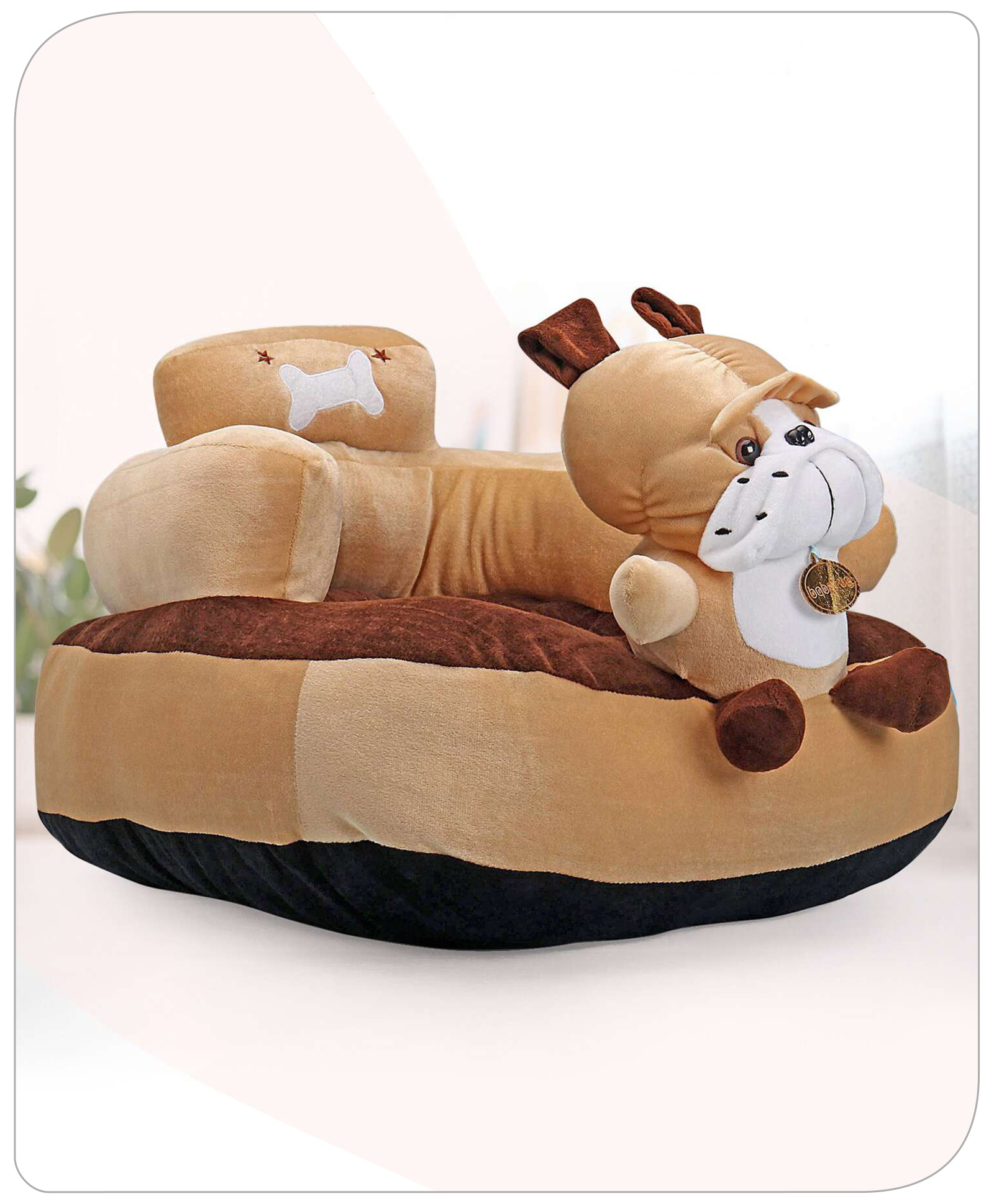 Babyhug Sofa Chair Dog Themed - Brown-picture-23