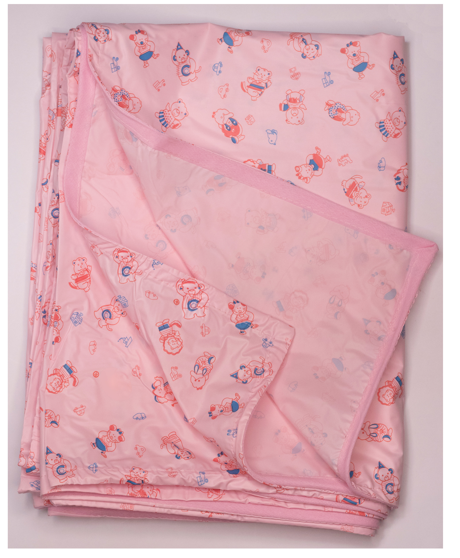 Lollipop Lane Waterproof Quick Dry Noiseless Reusable Bed Pad / Mattress Protector Sheet / Urine Sheet for Kids and Adults - Pink - Double Bed (Pack of 1)-image-4