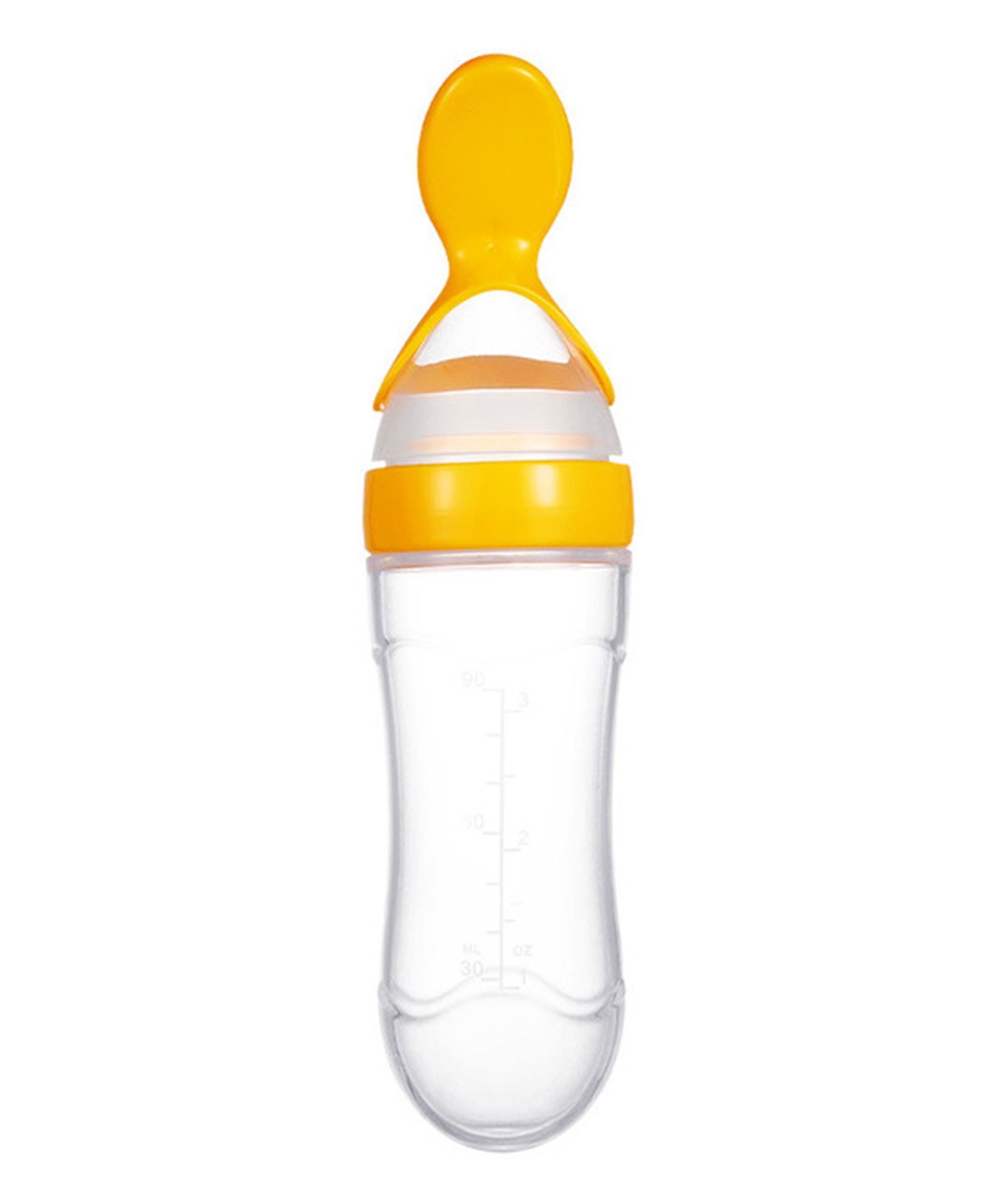 Tiny Tycoonz Silicone Squeezy Food Feeder Bottle With Spoon Yellow - 90 ml-picture-9