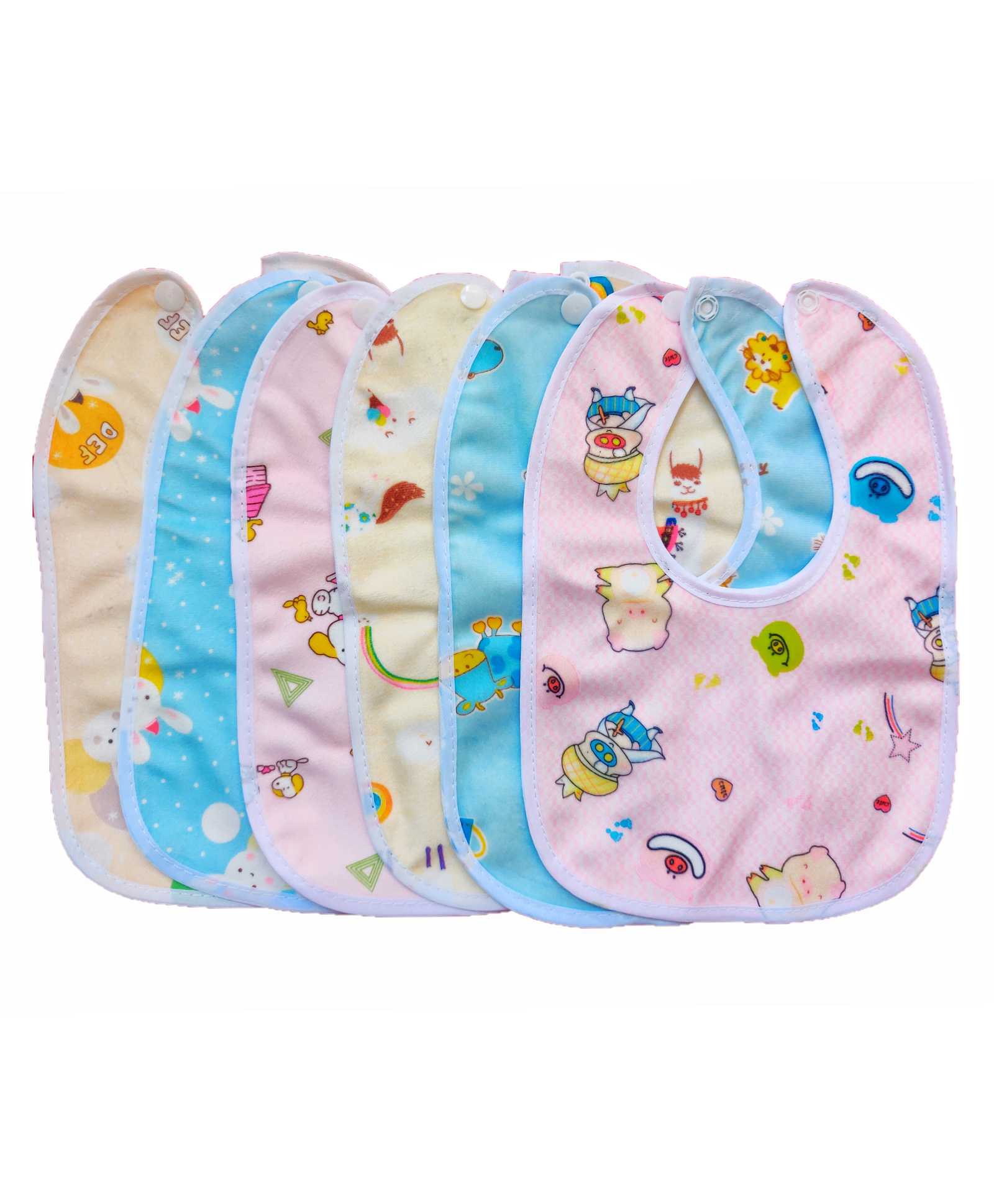 Tiny Tycoonz Cotton Bibs Pack Of 6 - Multicolor-picture-2