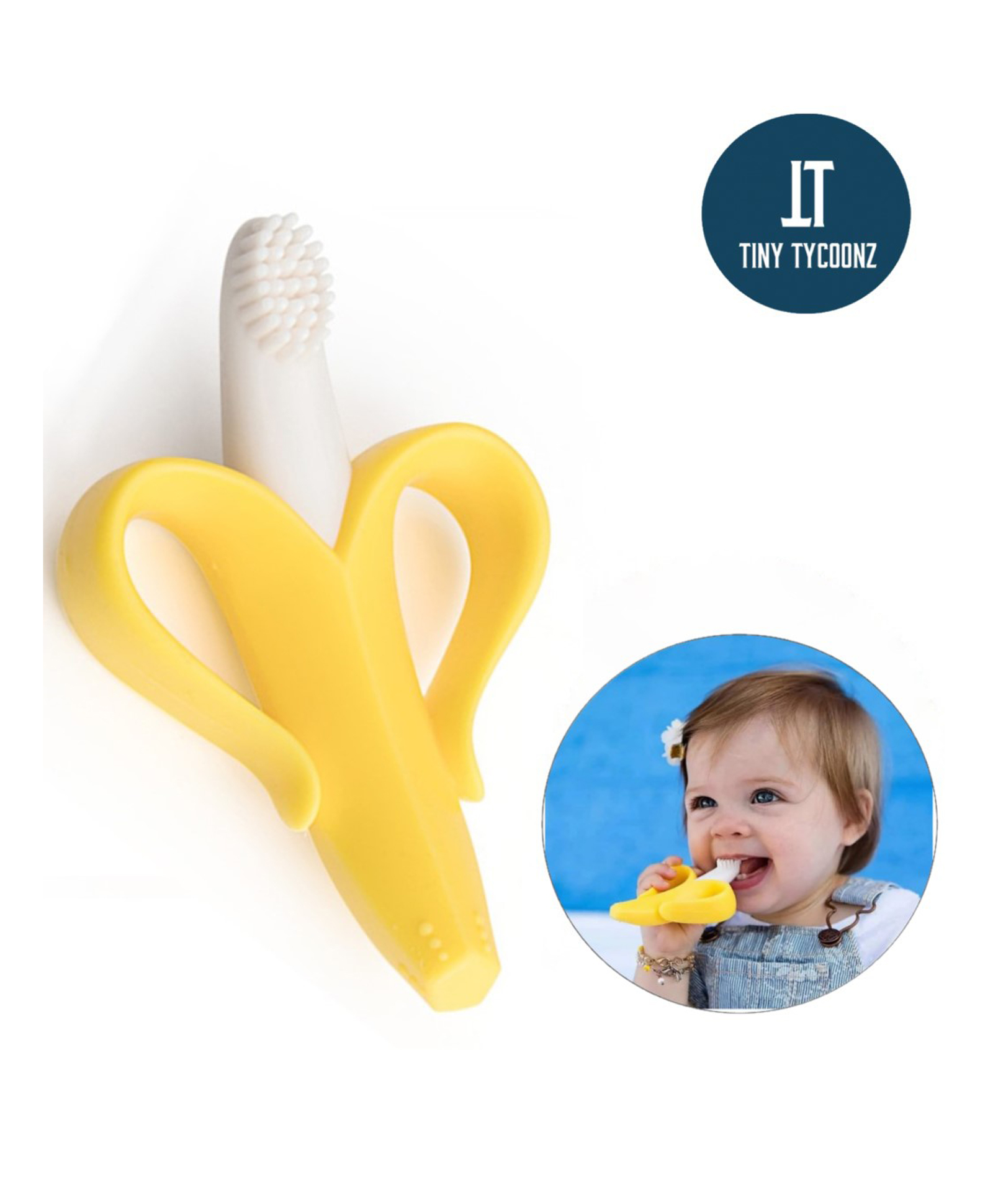 Tiny Tycoonz Silicone Training Toothbrush - Yellow-image-13