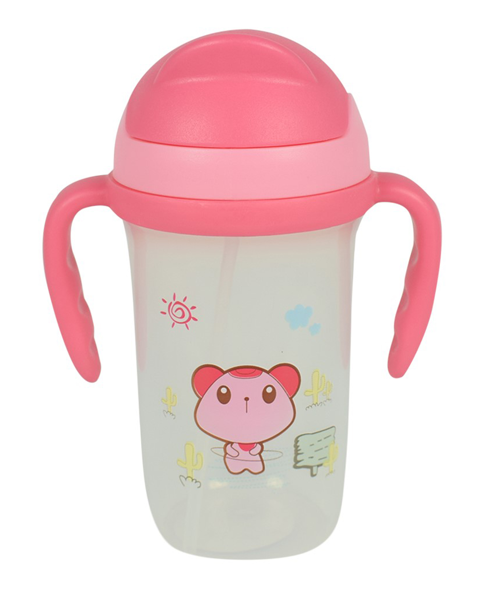 Tiny Tycoonz Spout Sipper Cup with Twin Handle Pink - 350 ml-picture-49