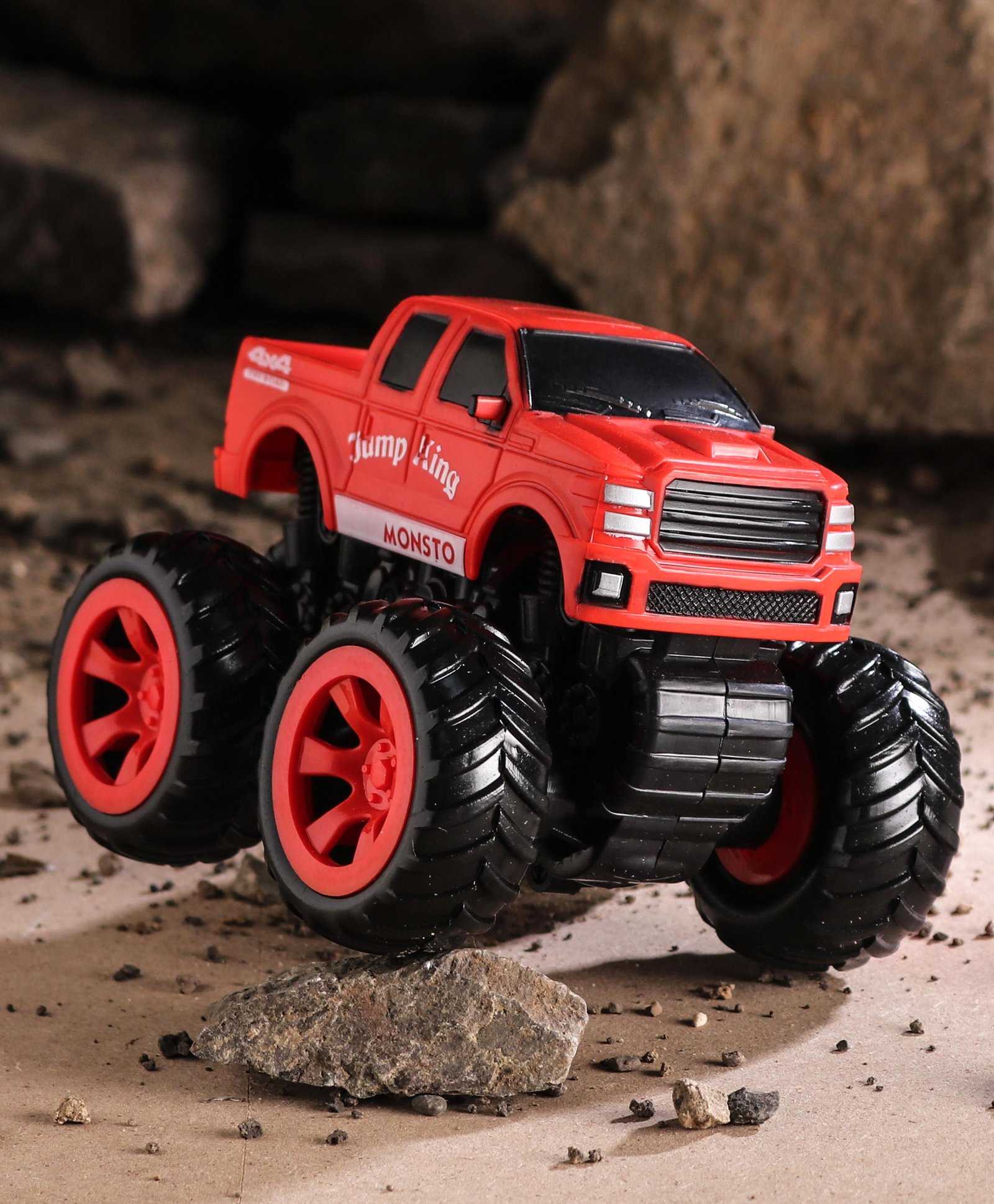 Monsto Friction Powered Monster Toy Truck Red - Height 9.5 cm-picture-47