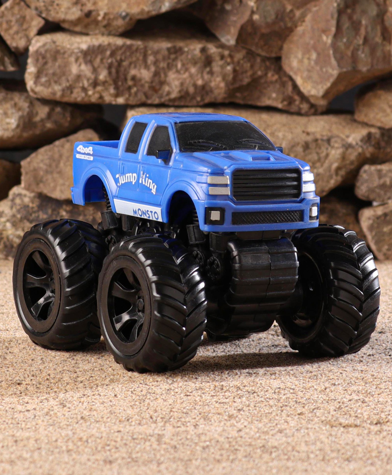 Monsto Friction Powered Monster Truck Toy - Blue-image-4