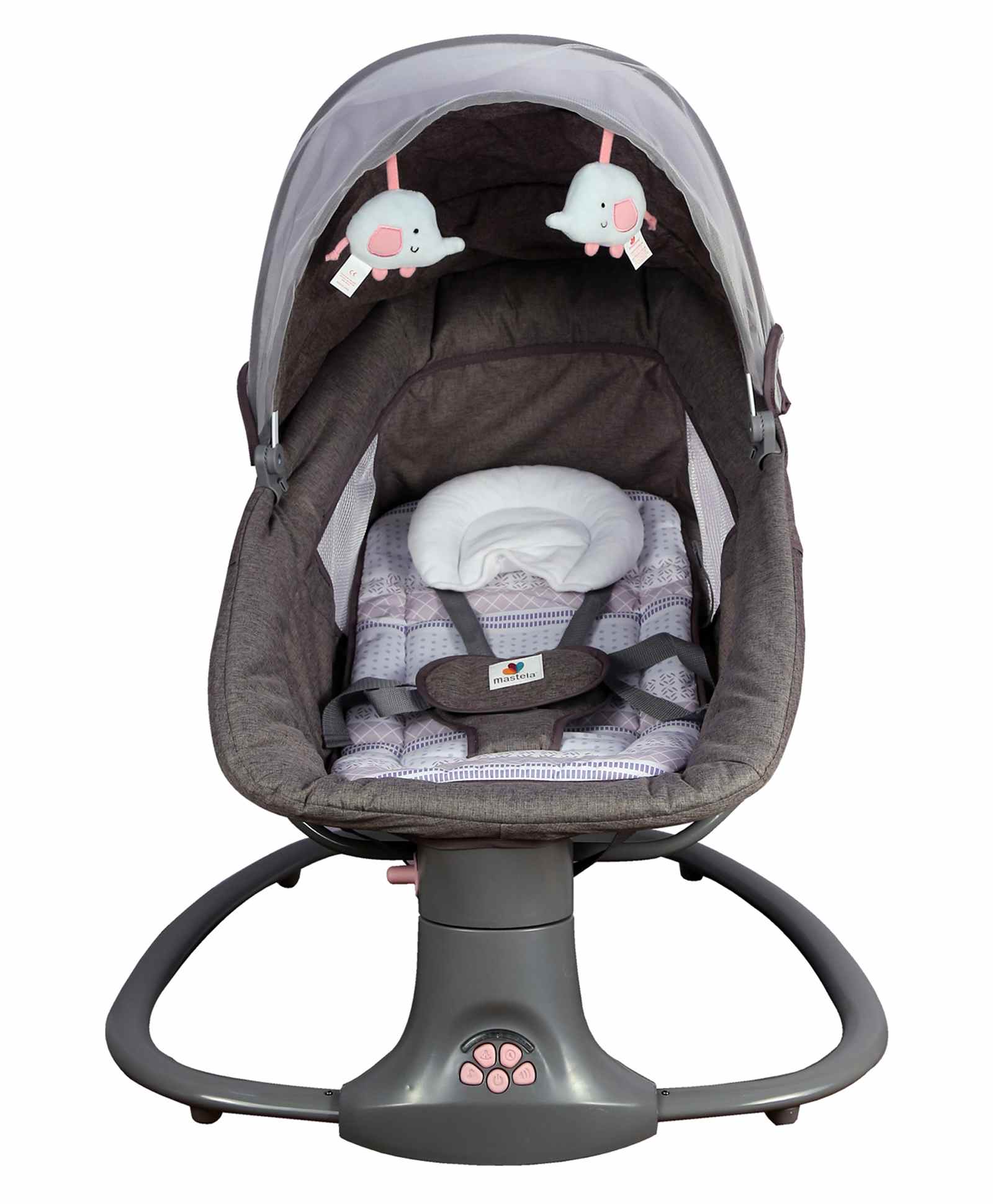 Mastela Deluxe 3 in 1 Swing with Music and Canopy - Grey-picture-18