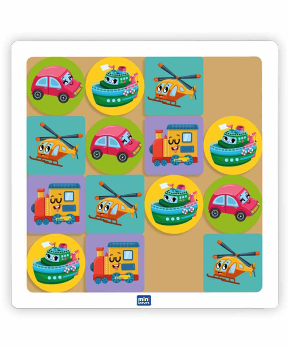 minileaves Mini Leaves Wooden Transport Sudoku Puzzle Wooden Tic Tac Toe Board Game 16 pieces-picture-15