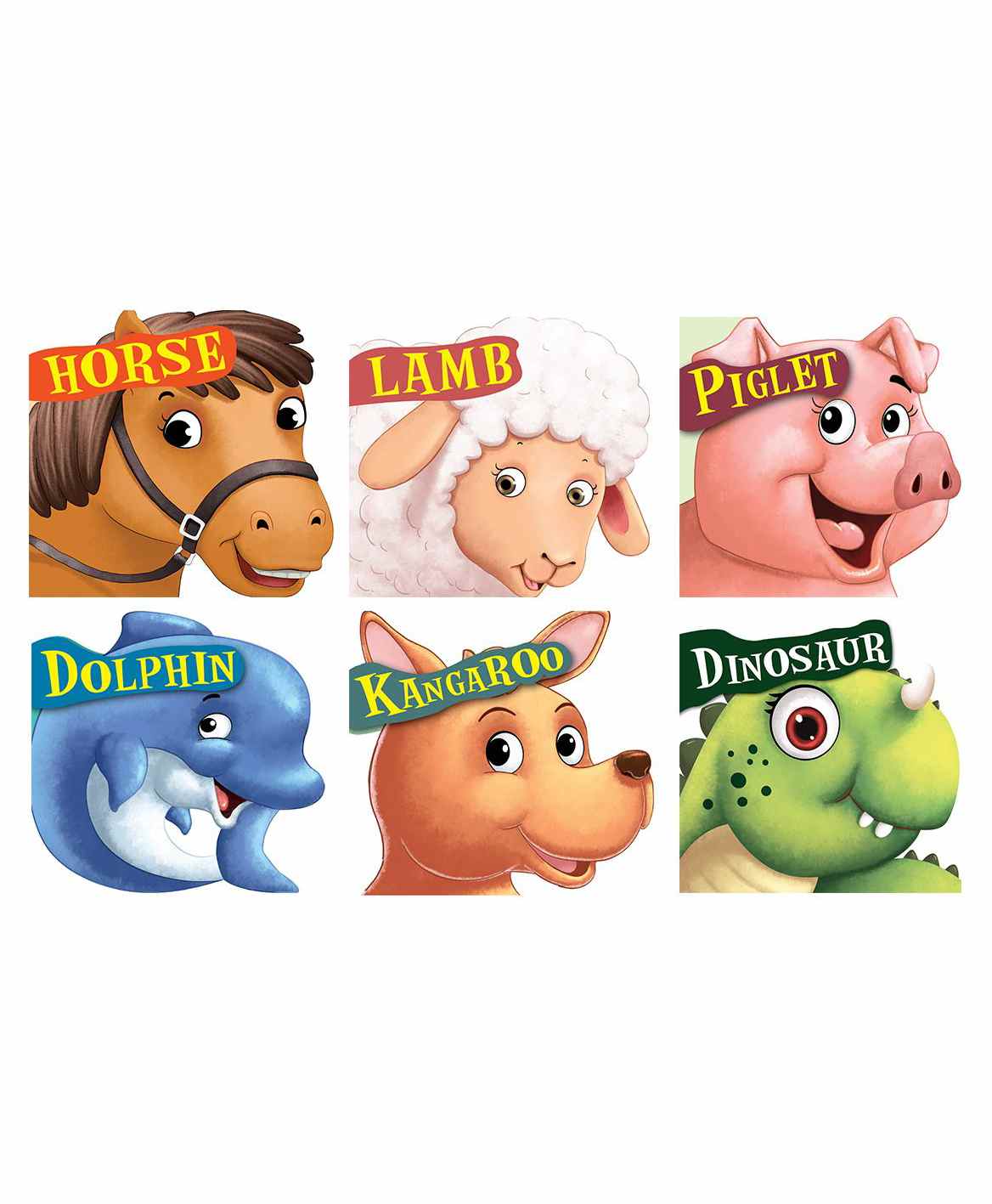 Cut Out Animals Board Book Pack 1 Set of 6 Books - English-image-32