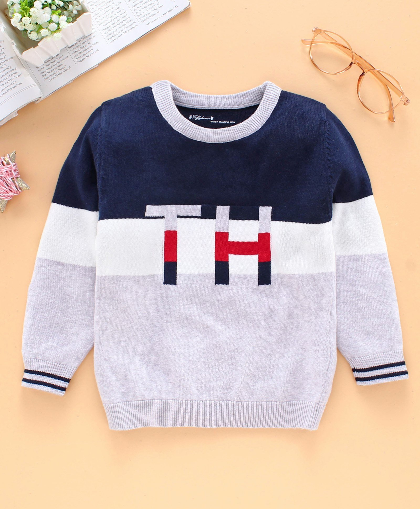 ToffyHouse  Full Sleeves Sweater - Blue-picture-35