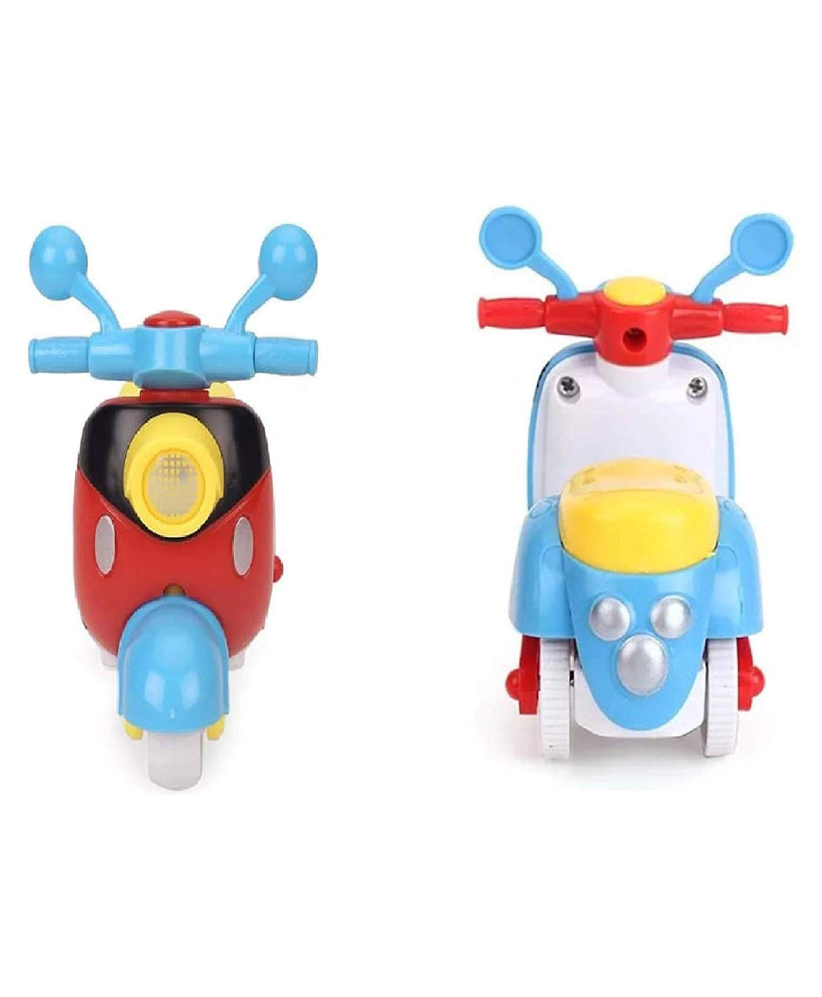 Enorme Unbreakable Mini Motorcycle Push And Go Friction Powered Scooter Vehicle Toy Pack Of 2 - Multicolor-image-11