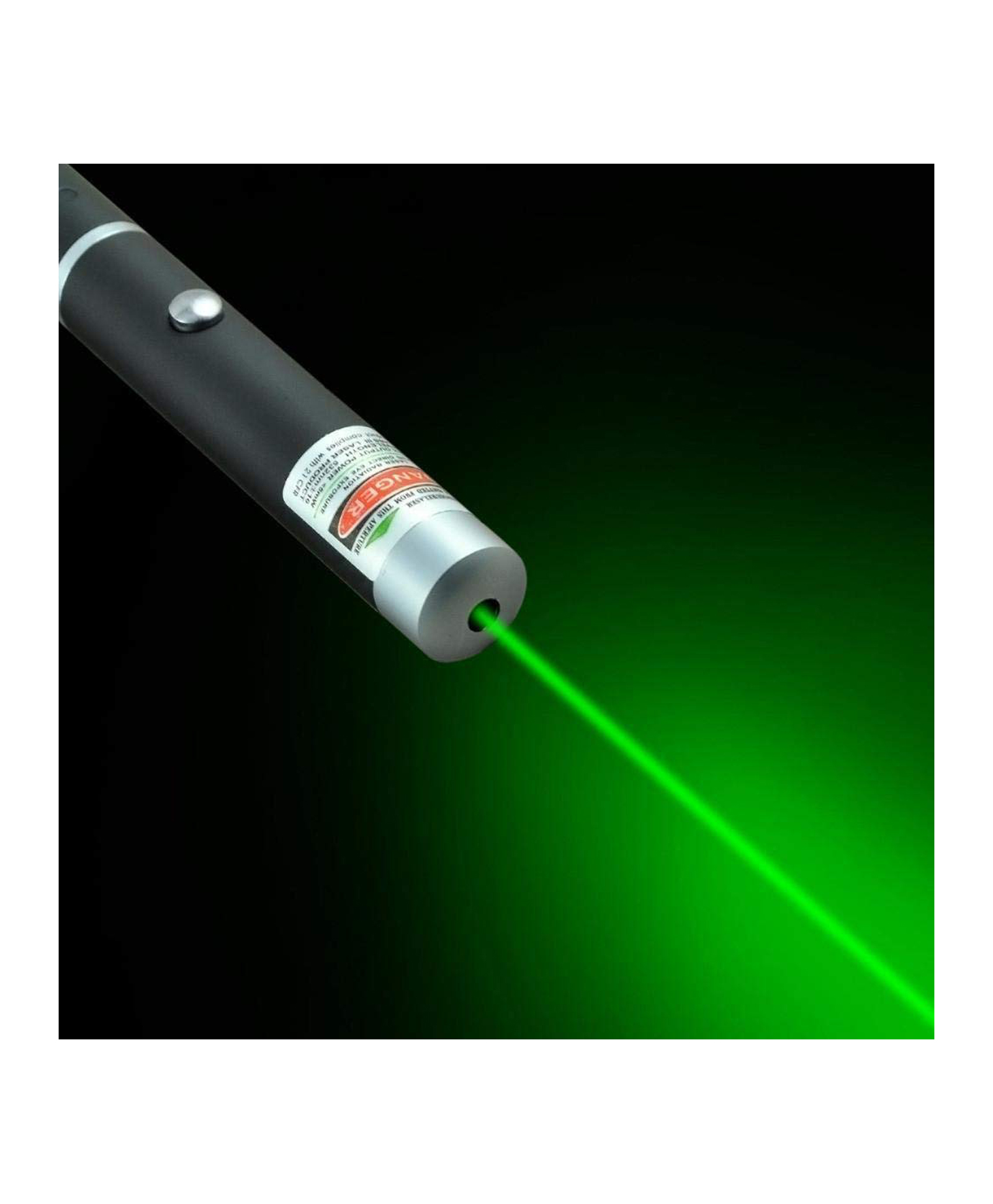 Enorme Green Multipurpose Laser Beam Light Disco Pointer Pen with Adjustable Antena Cap - Black-image-4