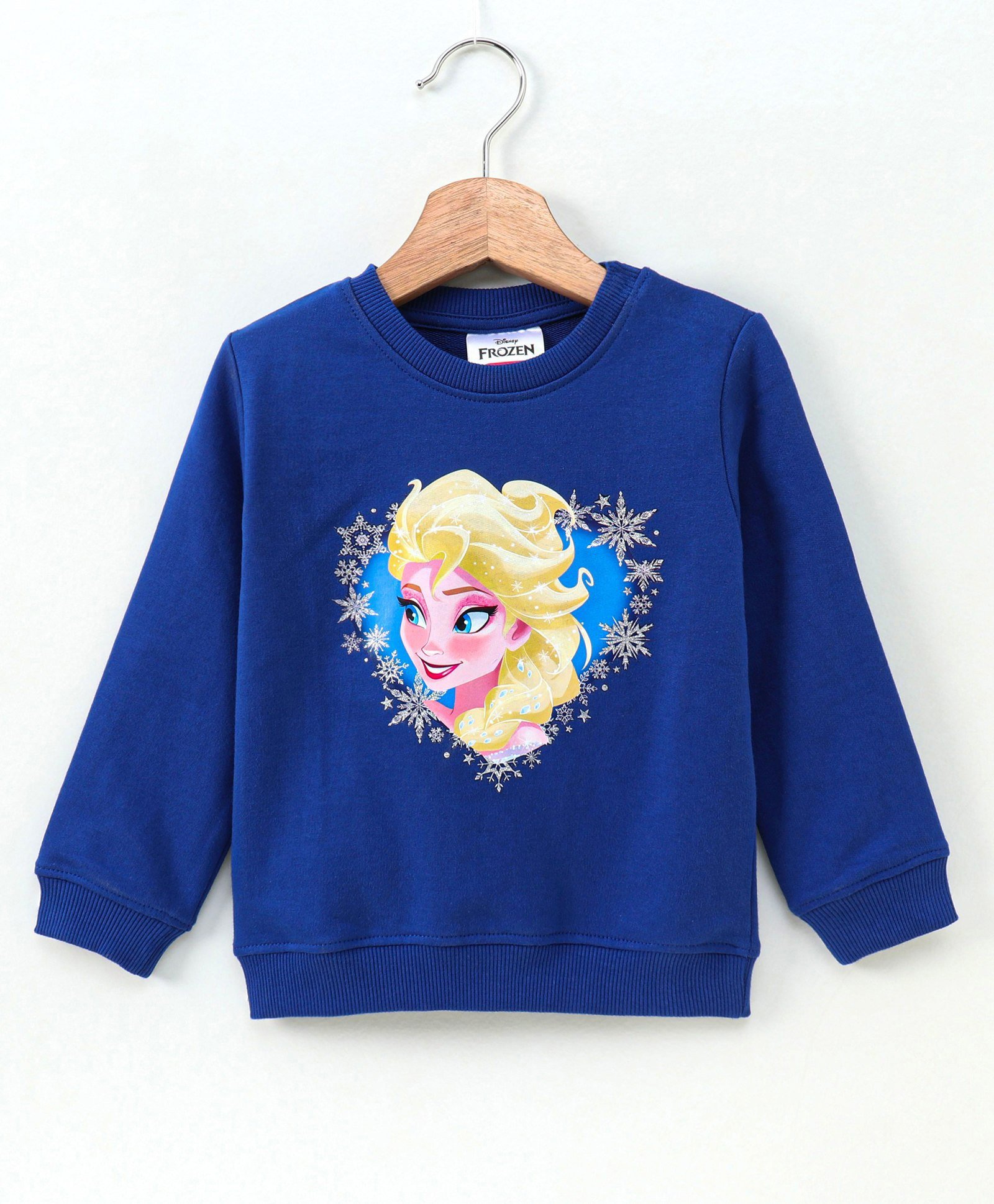 Babyhug Full Sleeve Sweatshirt Frozen Print - Blue-image-2