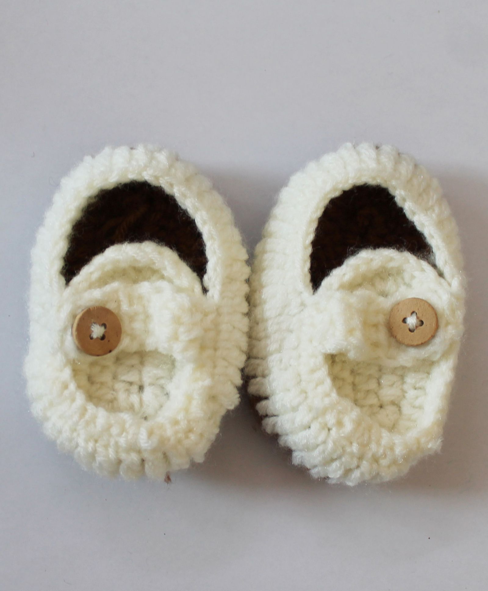 Woonie Handmade Solid Color Booties - Cream-image-10