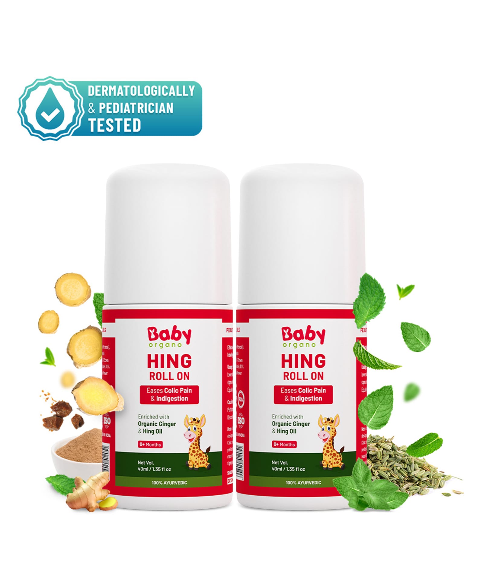 BabyOrgano Natural Tummy Roll On Pack of 2 - 40 ml Each-image-12