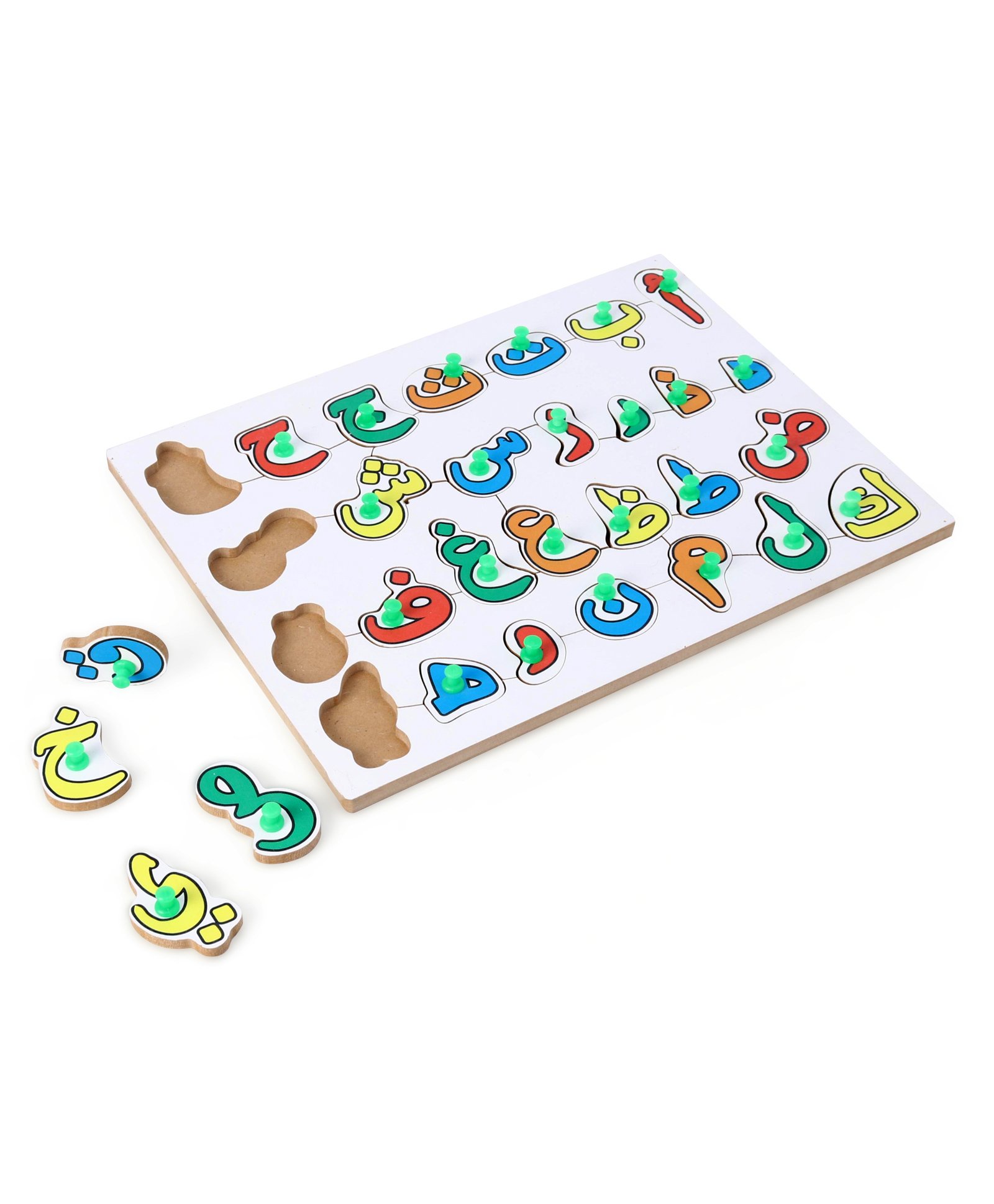 Little Genius Arabic Alphabets  Knob And Peg Puzzle - Multicolour-picture-16