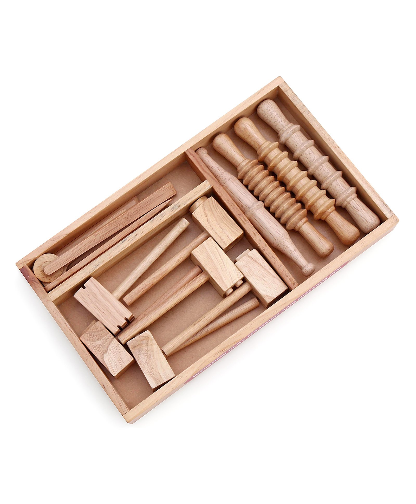Little Genius Play Dough Equipments Wooden - 16 Pieces-image-22