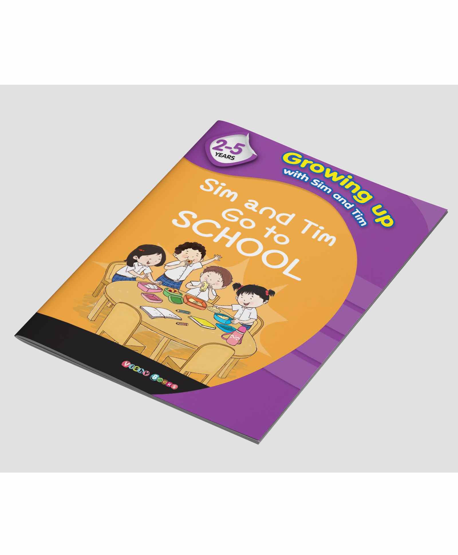 vishv books Sim & Tim Go To School Short Story Book - English-picture-16