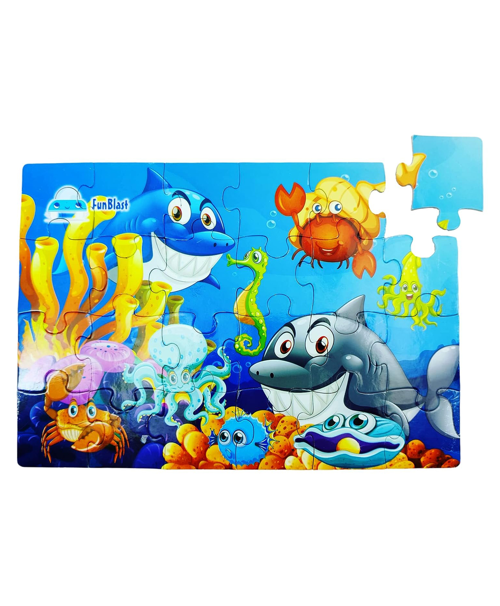 FunBlast Aquatic Animal Jigsaw Puzzle Multicolour - 24 Pieces-picture-15