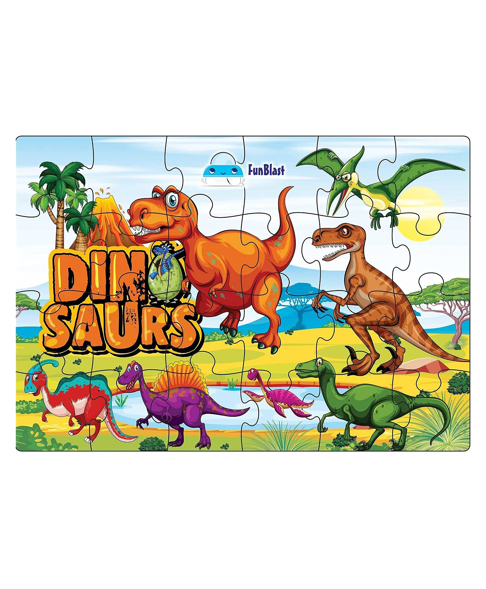 FunBlast Dinosaur Jigsaw Puzzle Multicolour - 24 Pieces Online India, Buy  Puzzle Games & Toys for (4-8 Years) at  - 9501982
