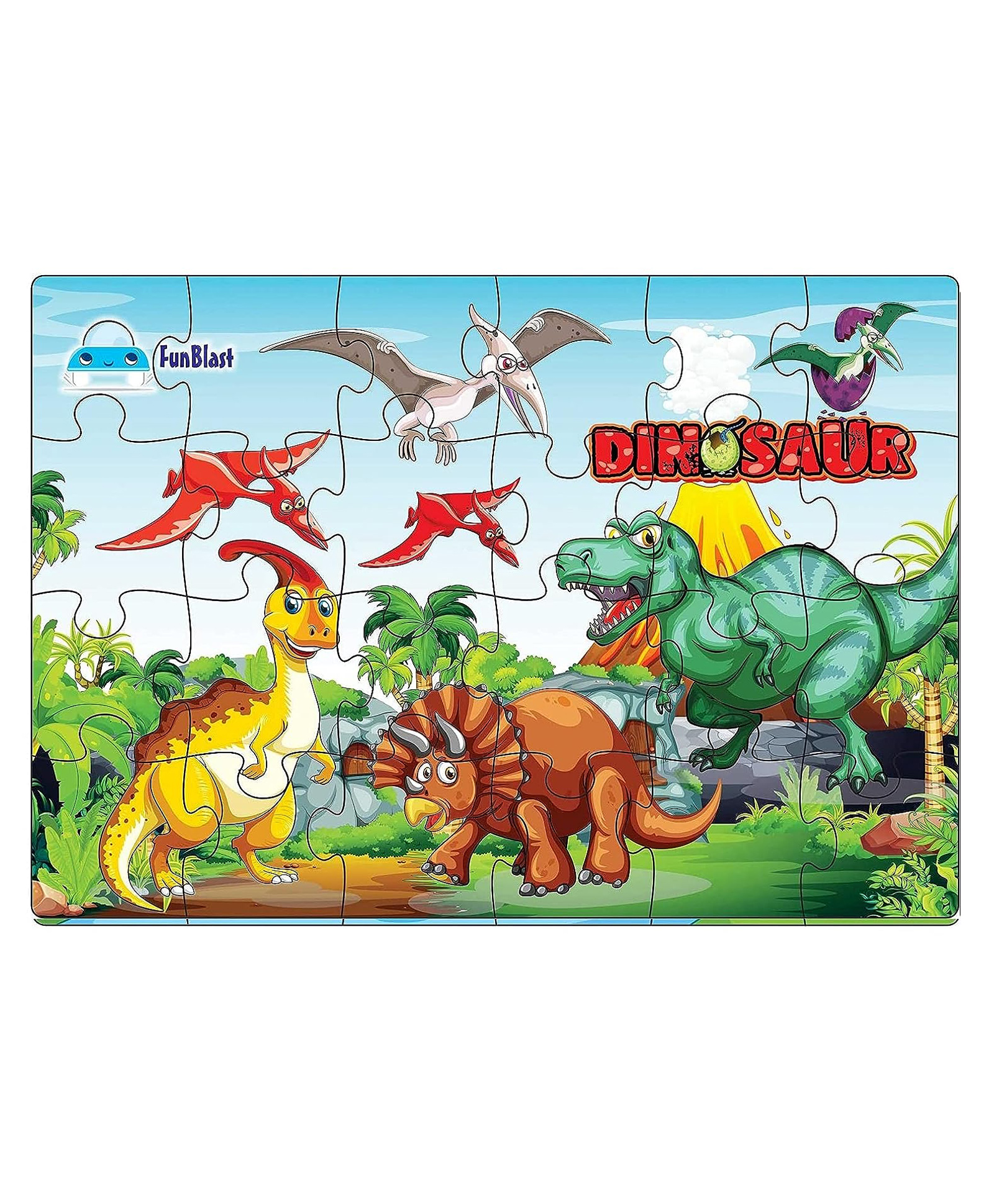 FunBlast Dinosaur Jigsaw Puzzle Multicolour - 24 Pieces-picture-29