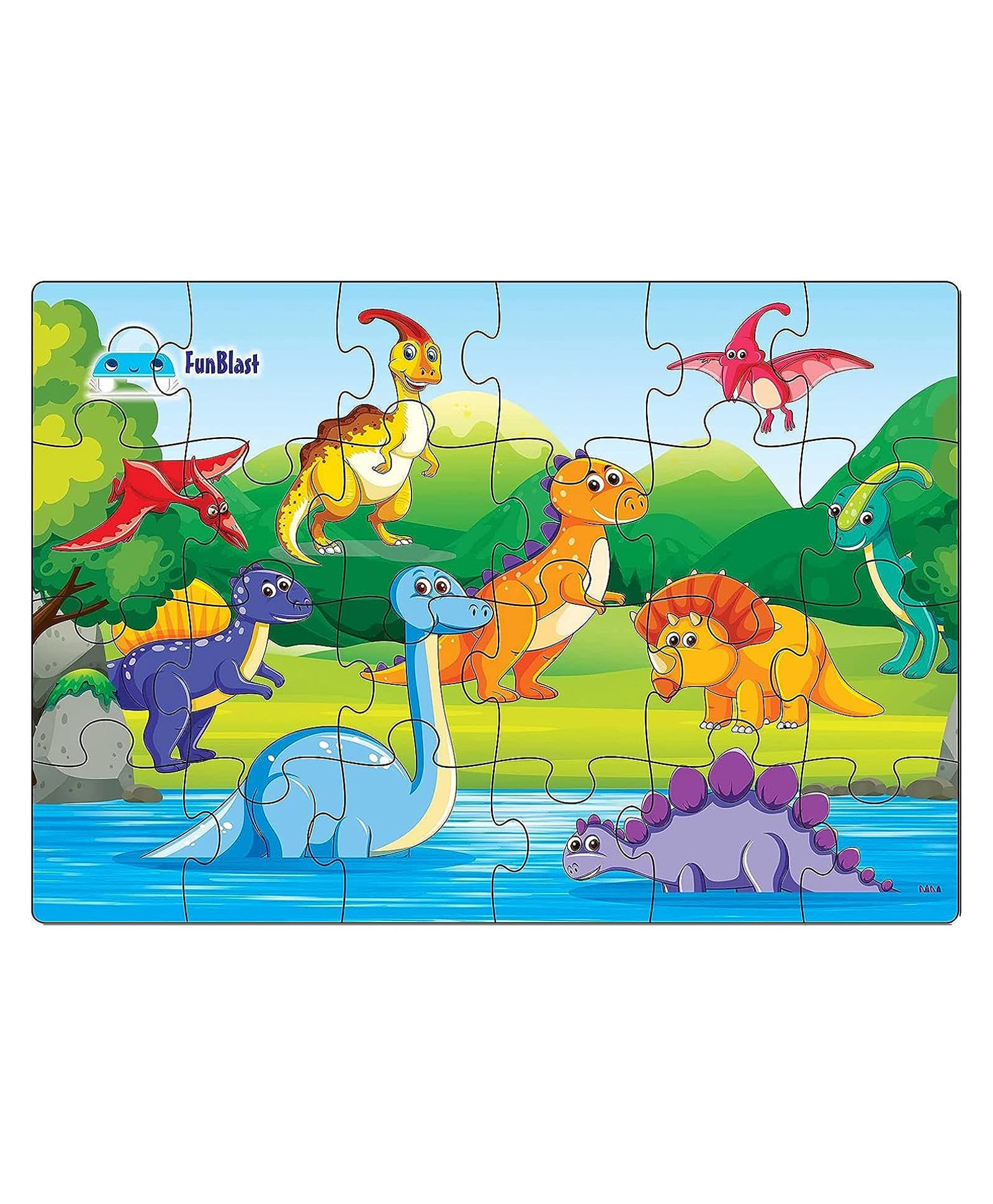 FunBlast Dinosaur Jigsaw Puzzle Multicolour - 24 Pieces-image-16