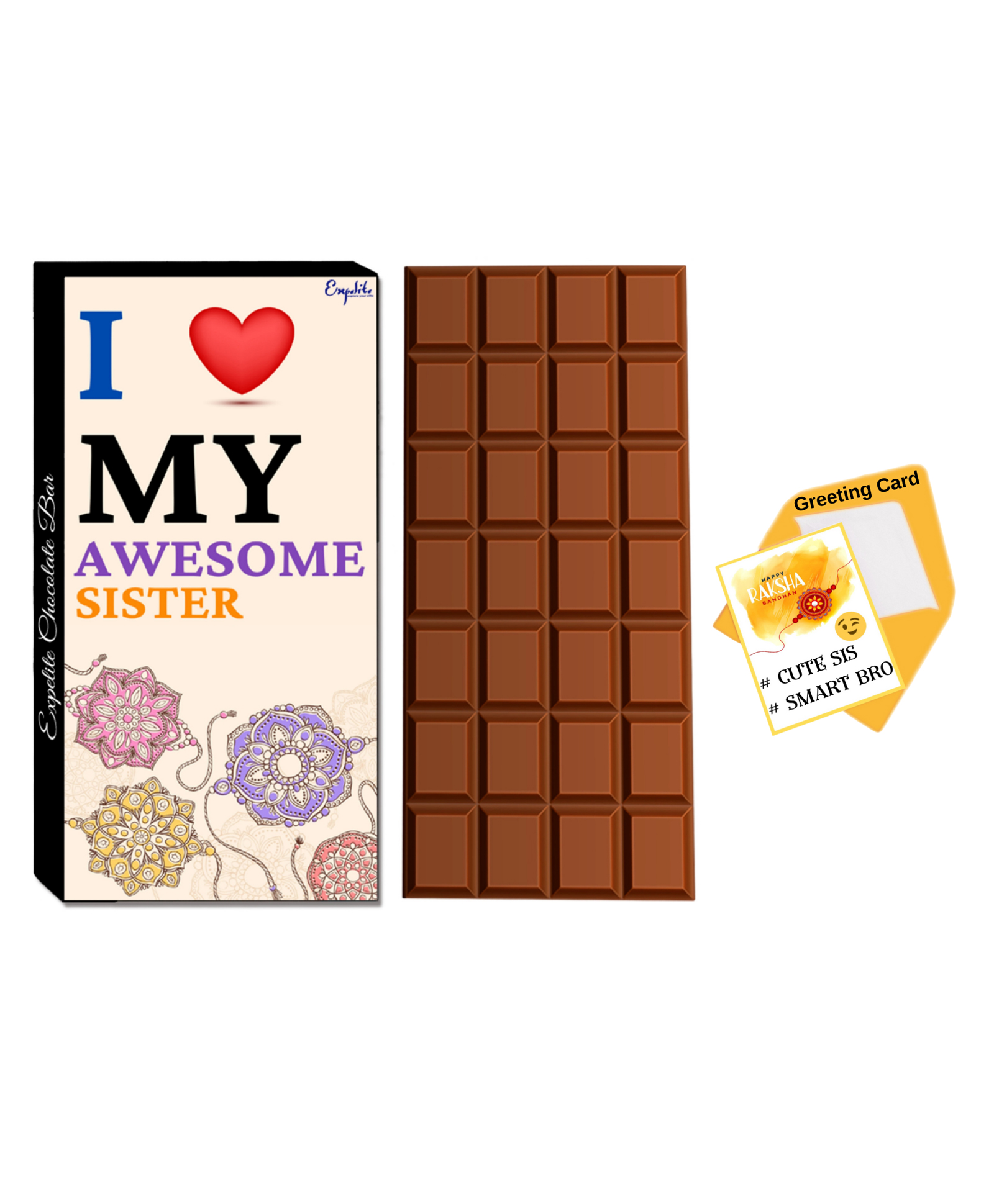 Expelite Chocolates & Greeting Card Combo Gift - Multicolor-image-43