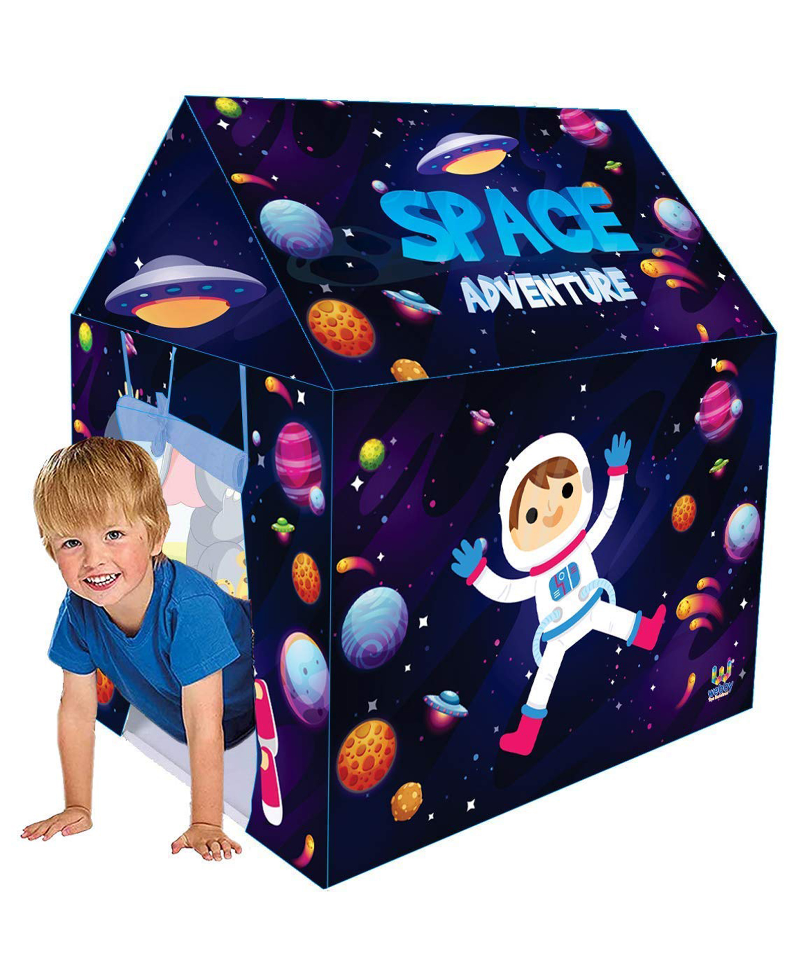 Lattice Space Themed Play Tent House - Multicolour-picture-17