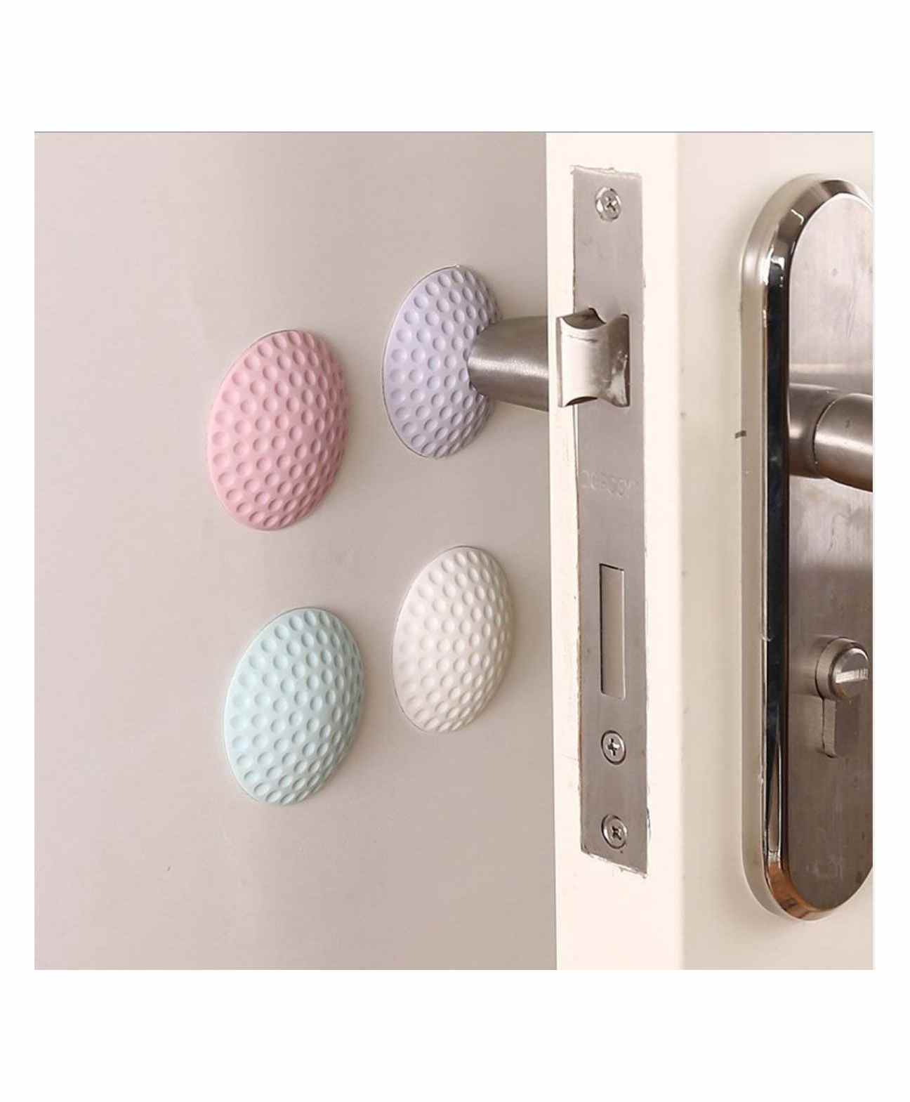 KolorFish Multi Door Rubber Knob Wall Protector Handle Bumper 3m Self Adhesive Set of 2 - Multicolour-image-39
