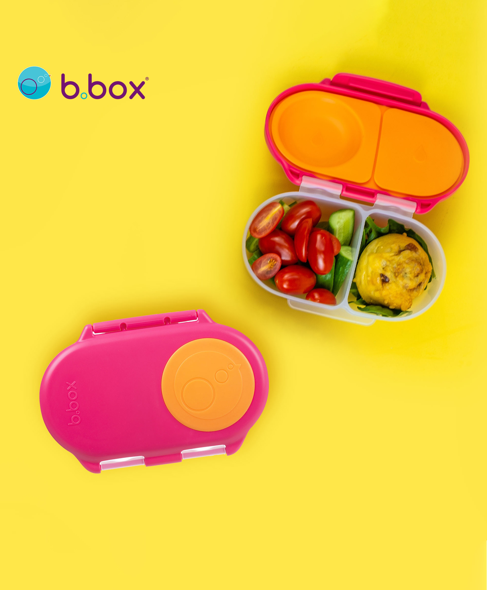 b.box Snack Box for Kids - Strawberry Shake Pink Orange-picture-34