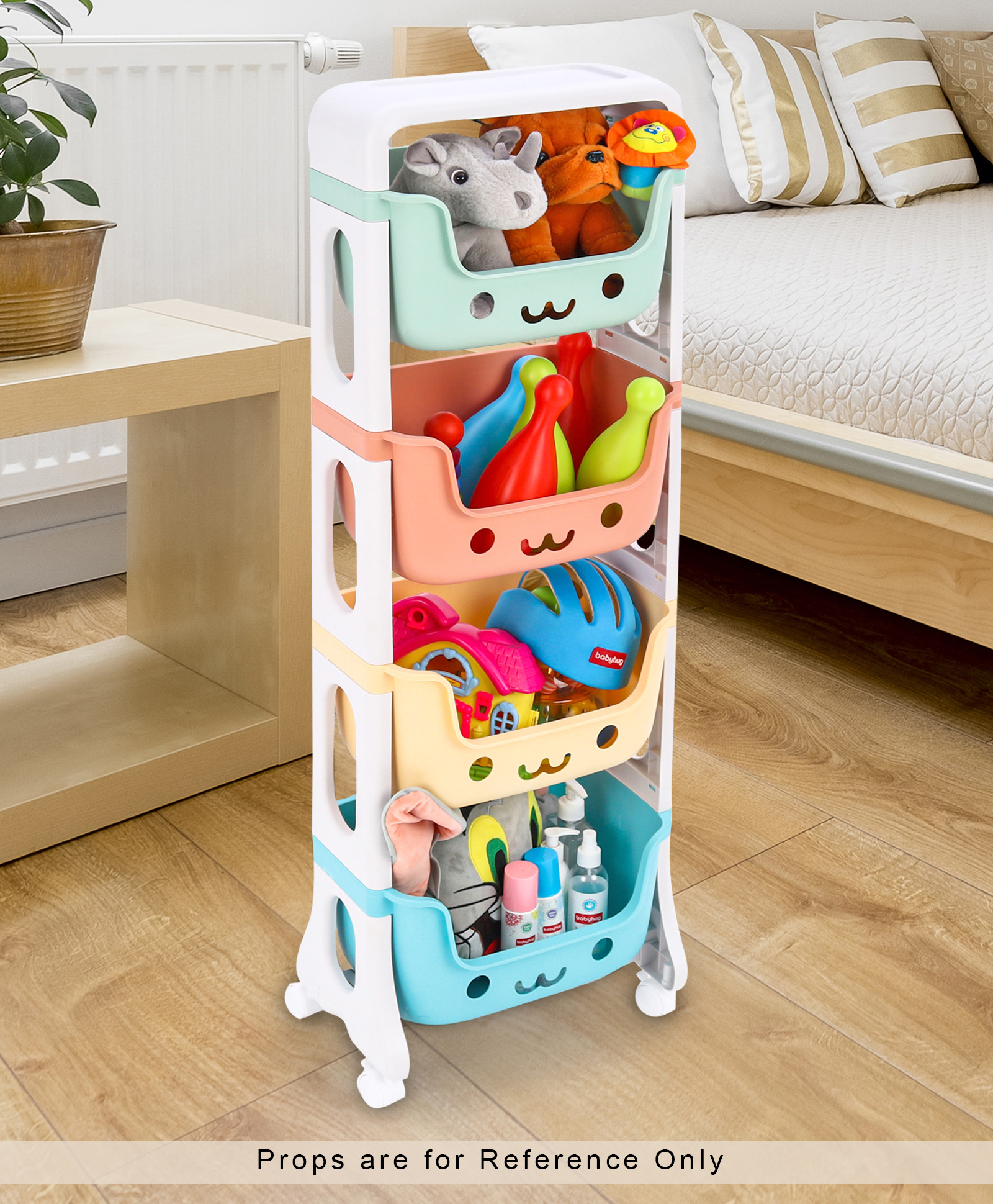 Babyhug 4 Layer Multipurpose Storage Rack - Muticolor