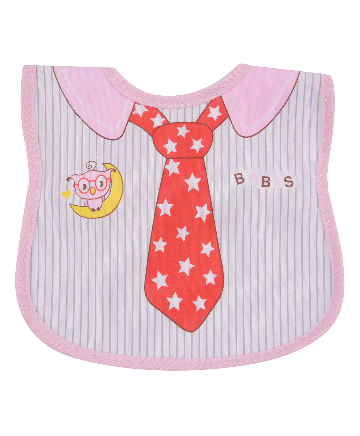 Yellow Bee Bib Tie Print - Pink-picture-7