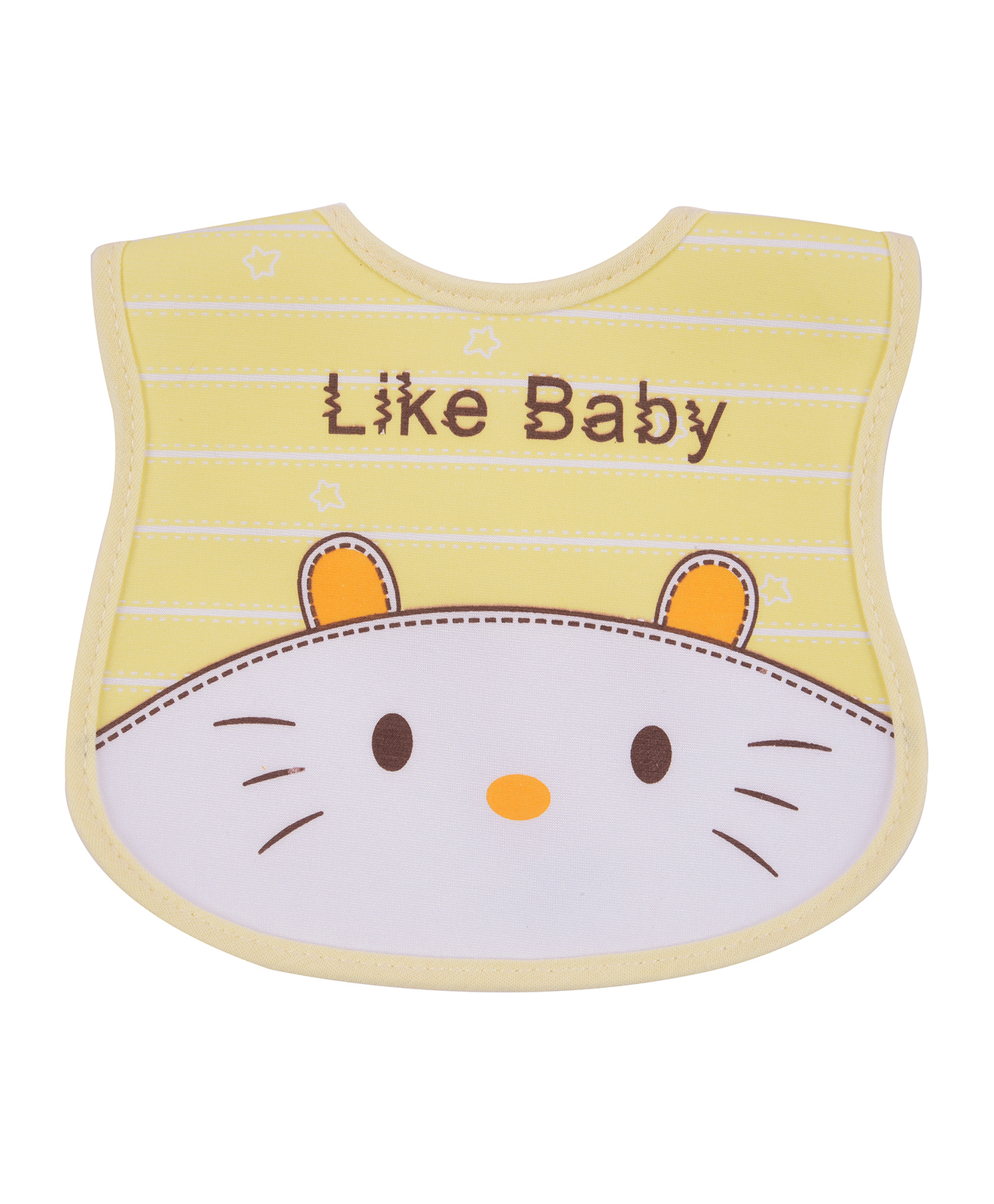 Yellow Bee Bib Kitty Print - Yellow-image-23