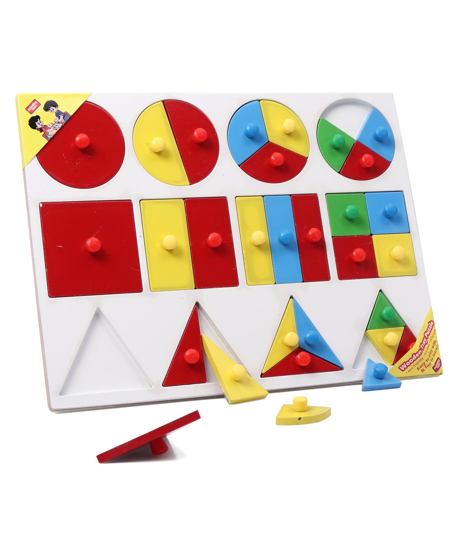 Anindita Toys Wooden Knob & Peg Puzzle Multicolour - 30 pieces-image-37