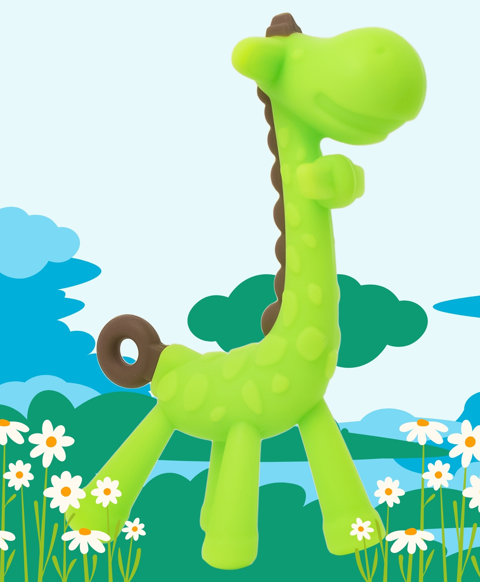 The Little Lookers Silicone Baby Teether - Green-image-29