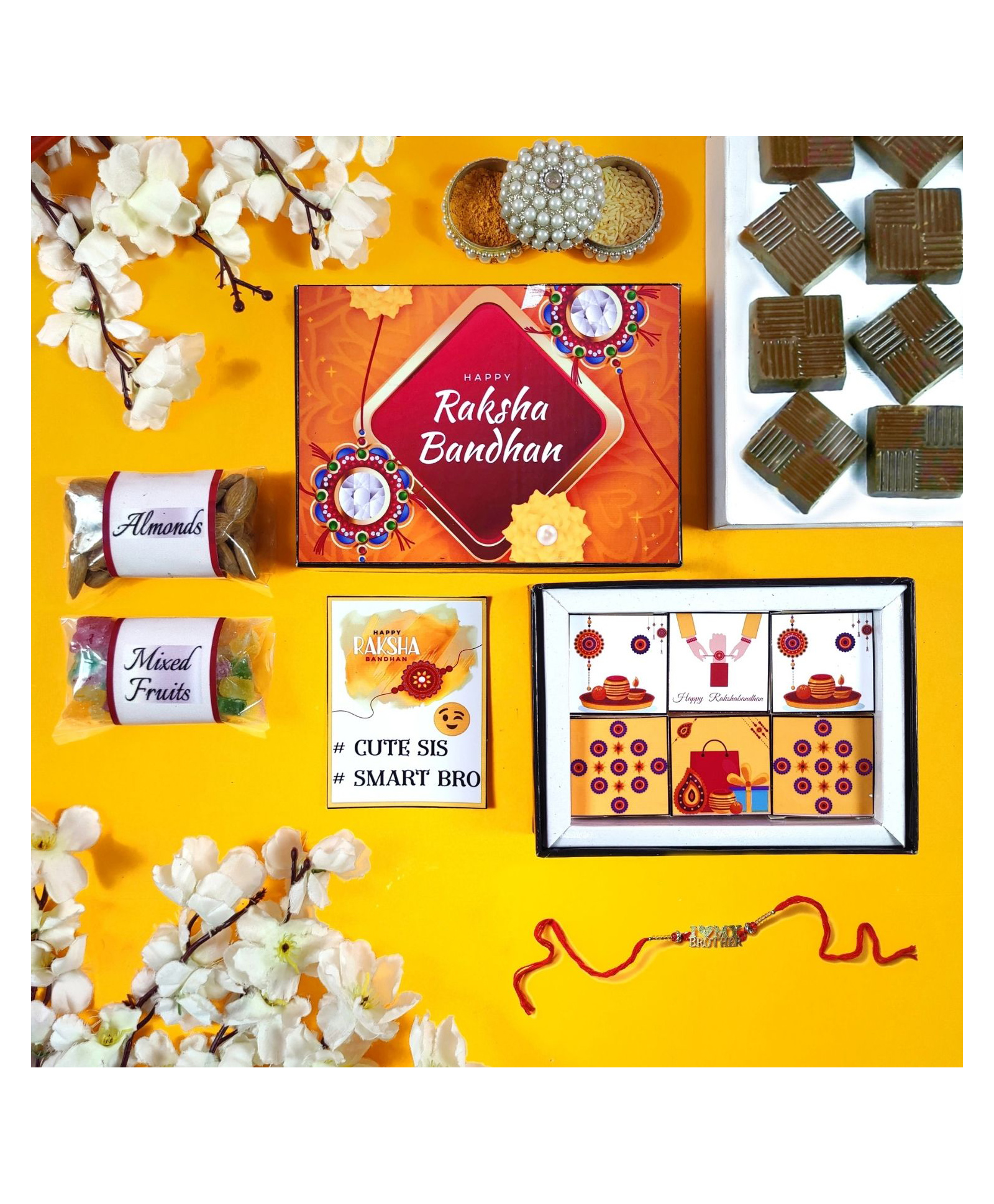 Expelite Premium Rakhi Gift Pack with Sweets and Chocolates - Multicolor-picture-12