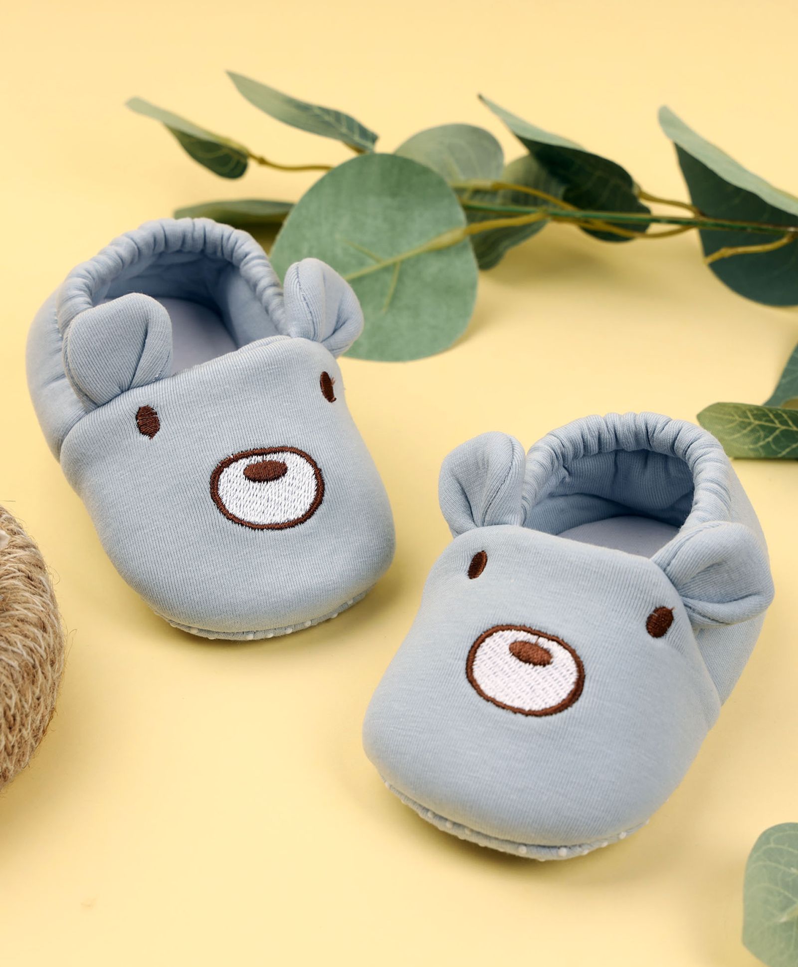 Kicks & Crawl Bear Design Booties - Blue-picture-25