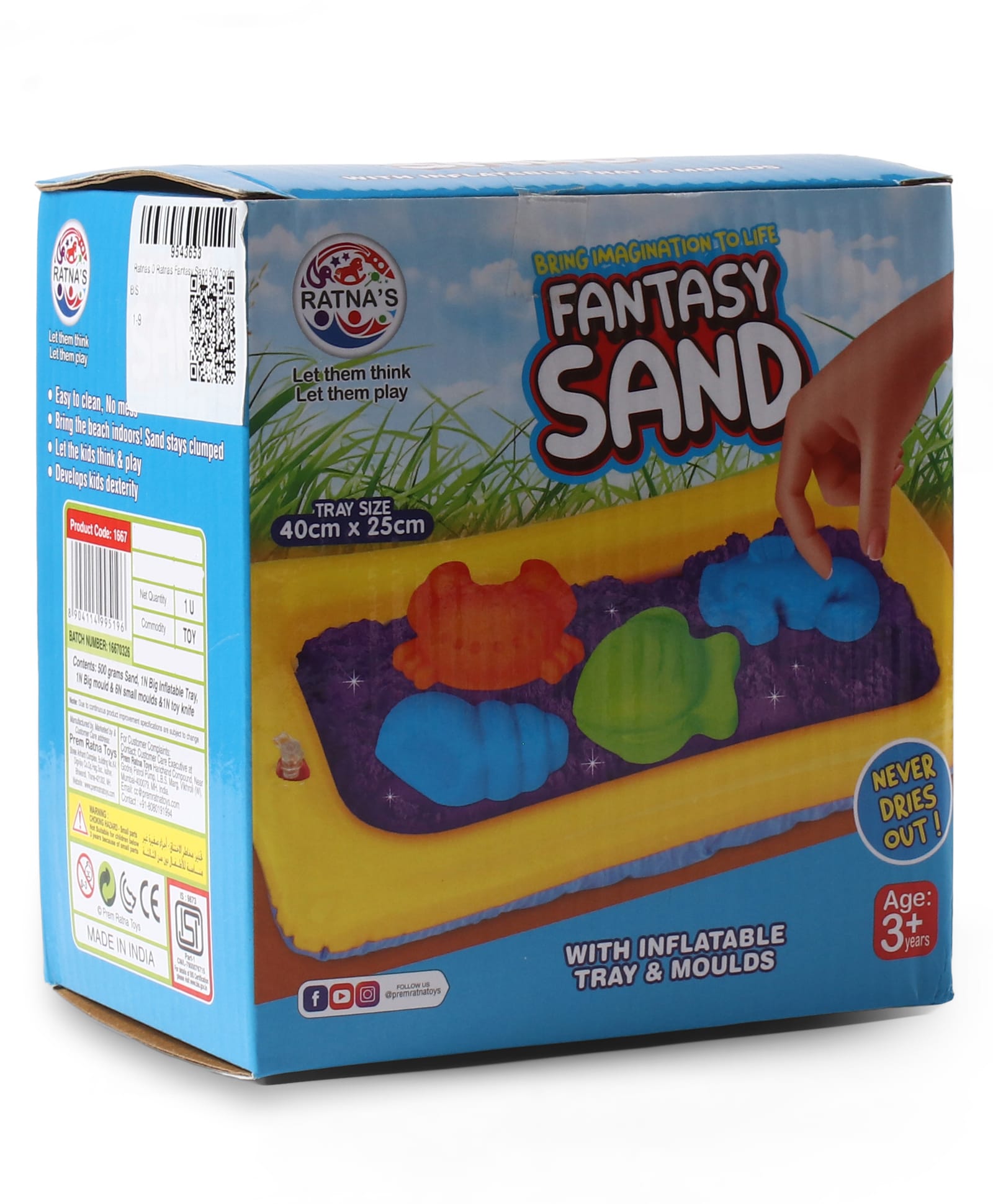 Ratnas Fantasy Sand with Tray & Moulds - 500 g-picture-13