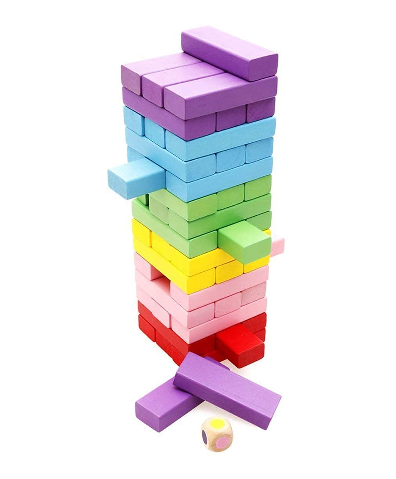 Zyamalox Blocks Timber Tumbling Game Multicolor - 52 Pieces-image-1