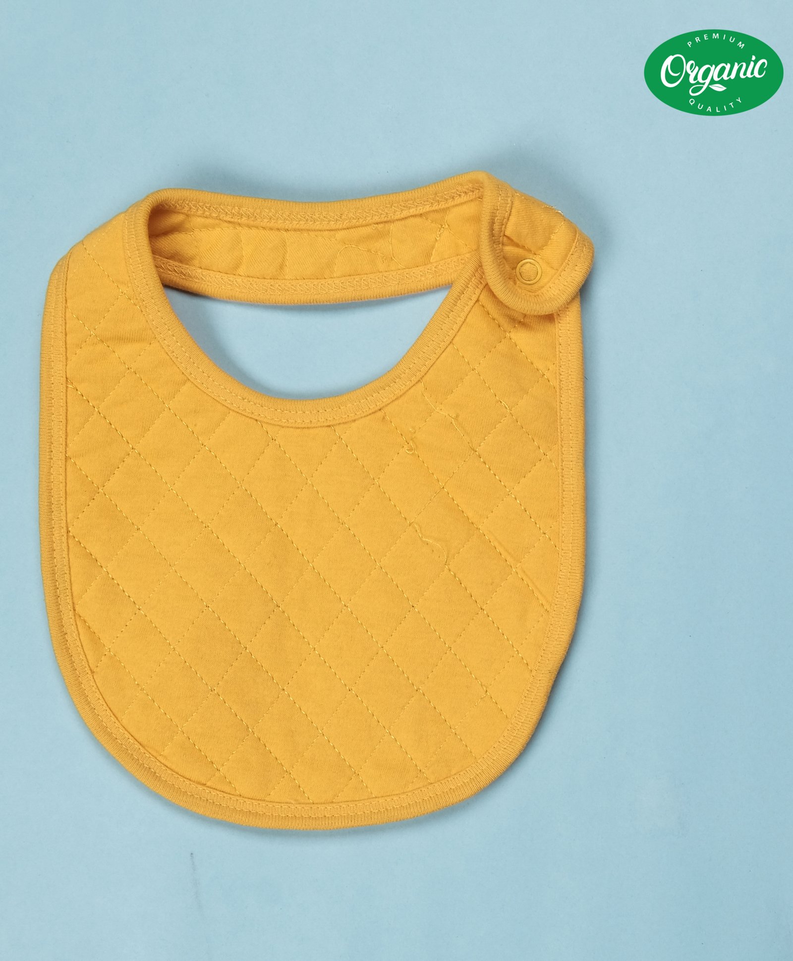 COCOON ORGANICS 100% Cotton Solid Premium Quilted Bib - Yellow-picture-11