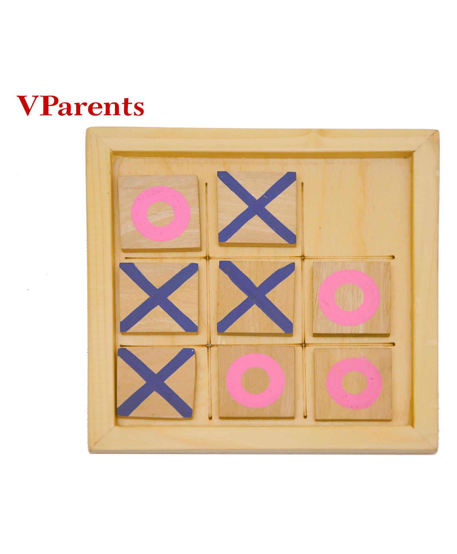 VParents Wooden Tic Tac Toe Board - Off White Green-picture-27