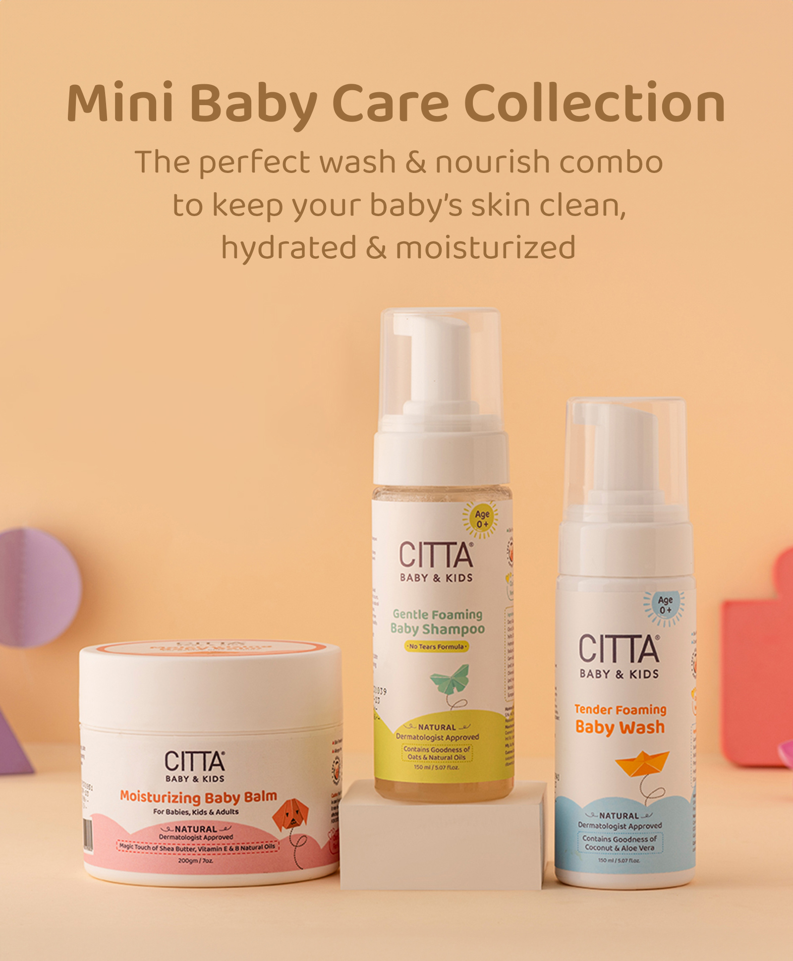 Citta Baby Shampoo Baby Balm & Baby Wash  Pack Of 3 - 150 ml 150 ml & 200 gm-picture-26