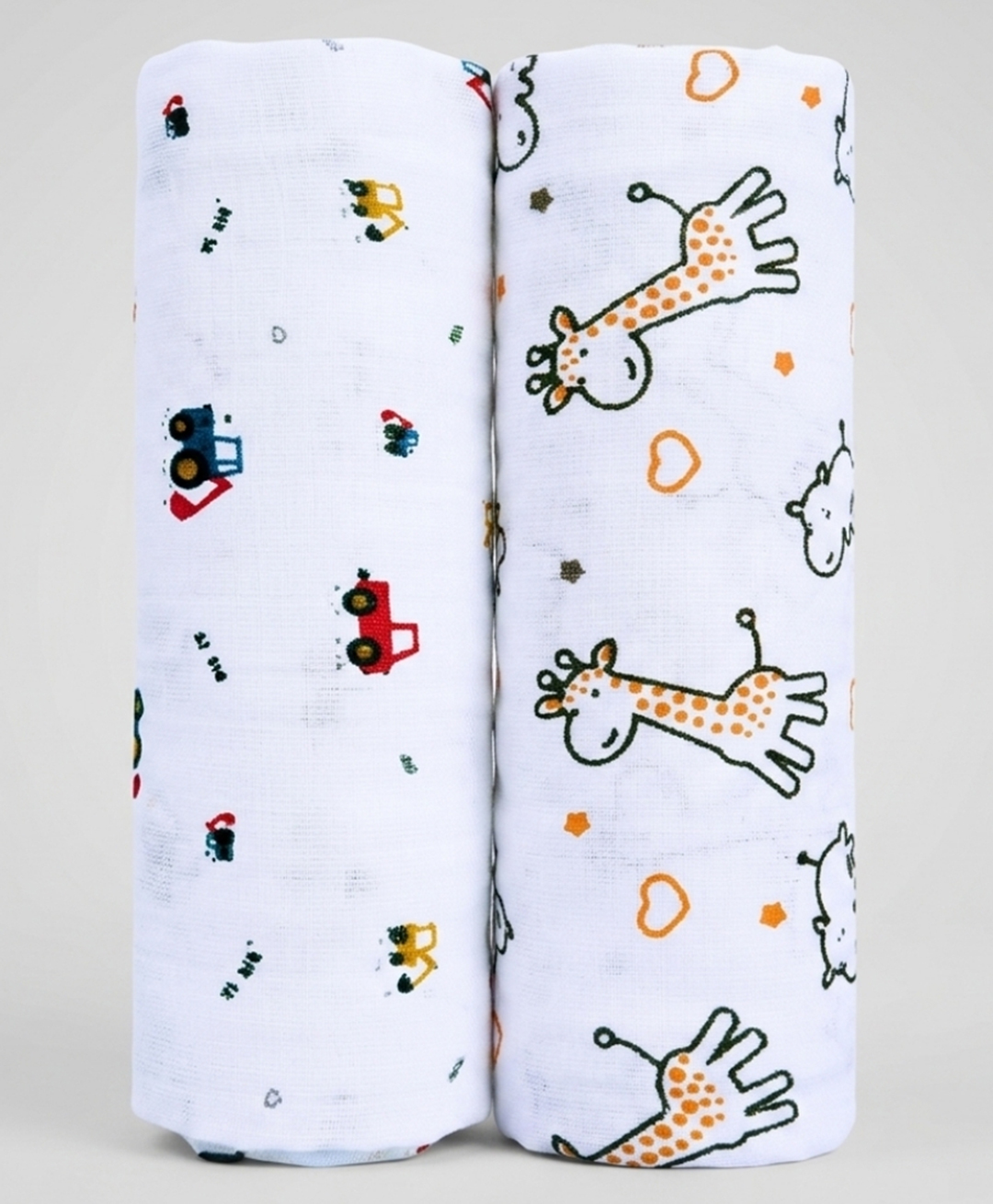 LazyToddler 100% Cotton Muslin Swaddle Wrap Pack of 2 - White-picture-19