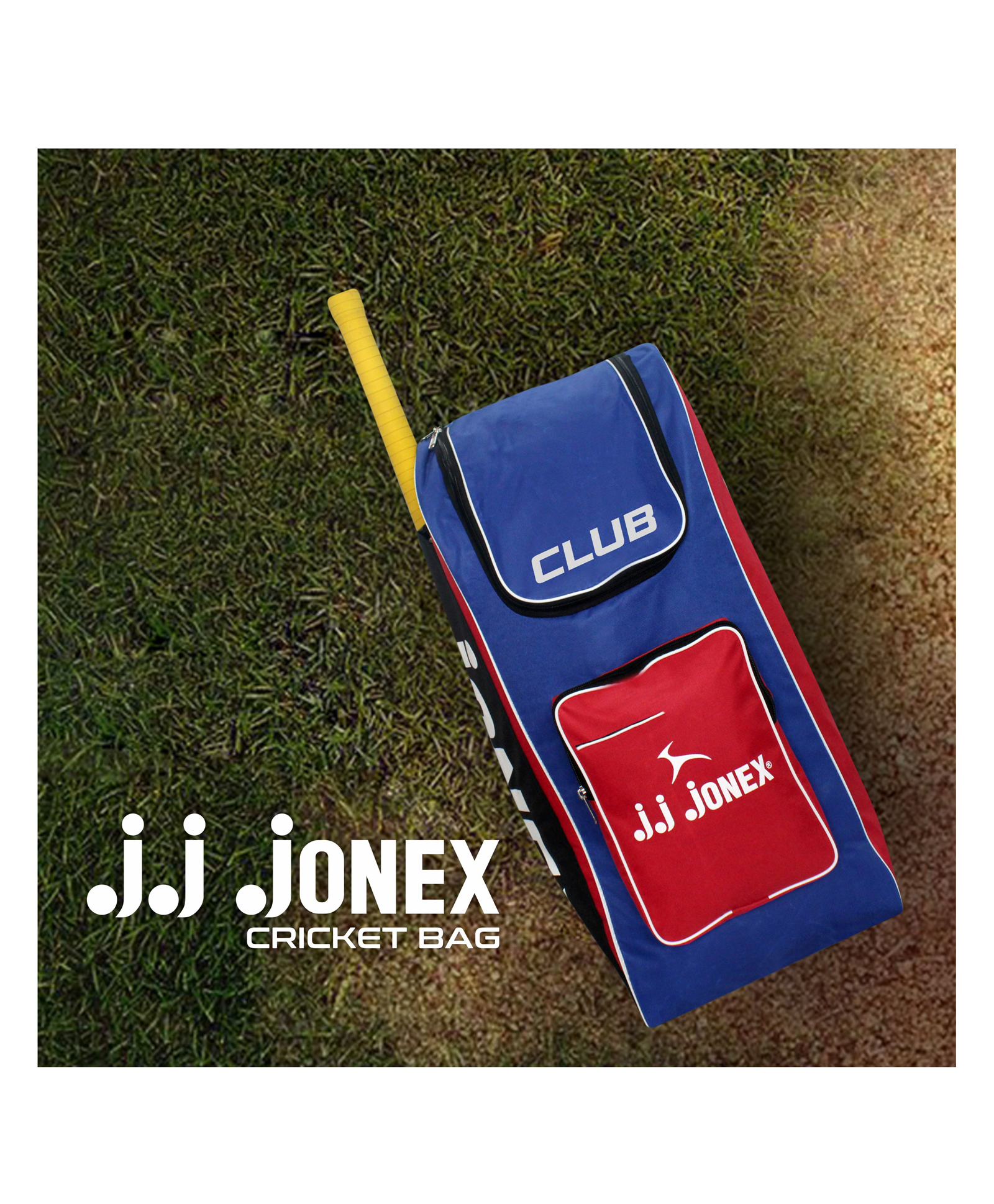 JJ Jonex Cricket Kit Bag Club for Beginners Backpack - Red Blue-picture-11