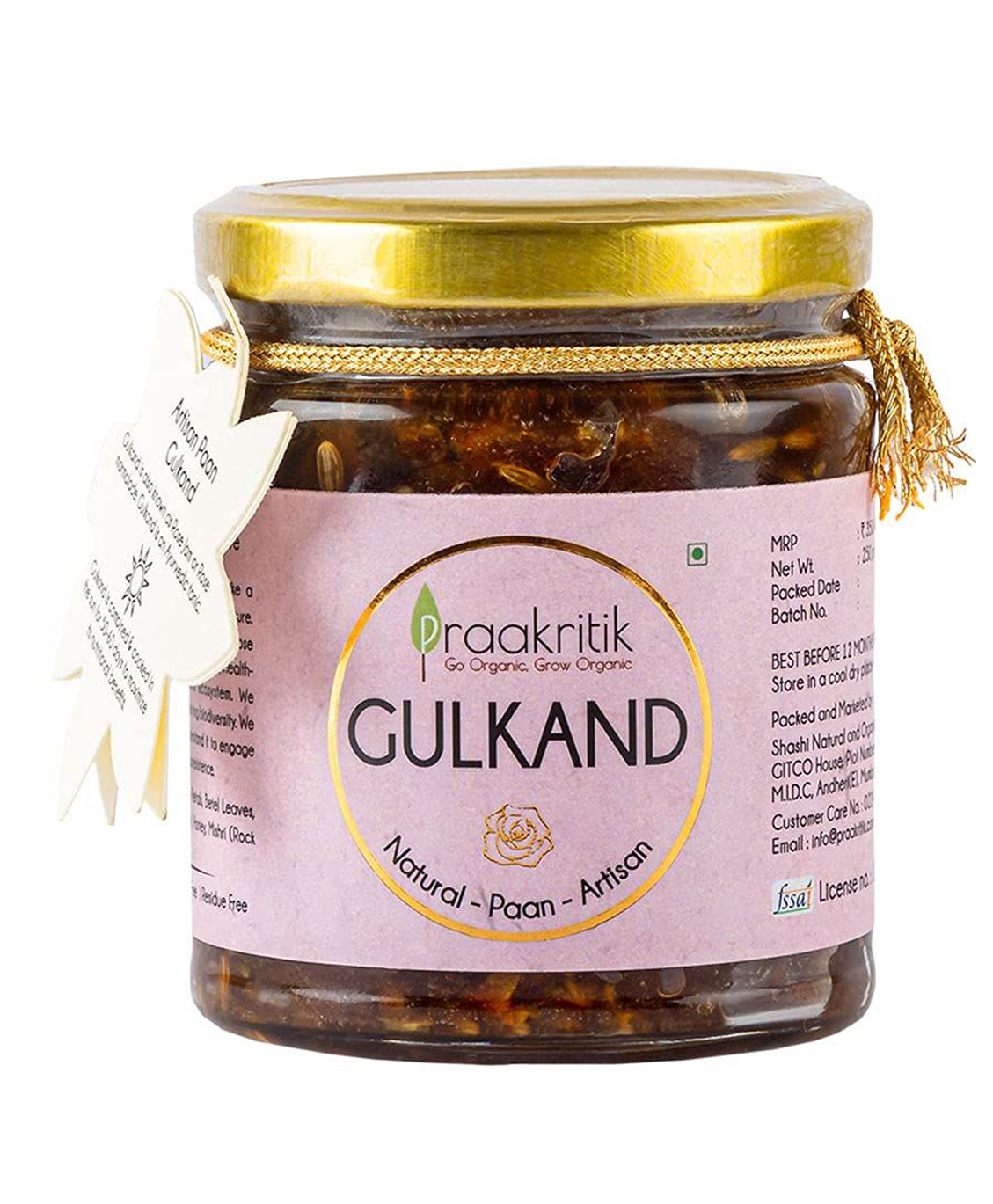Praakritik Natural Artisan Paan Gulkand - 250 gm-image-10