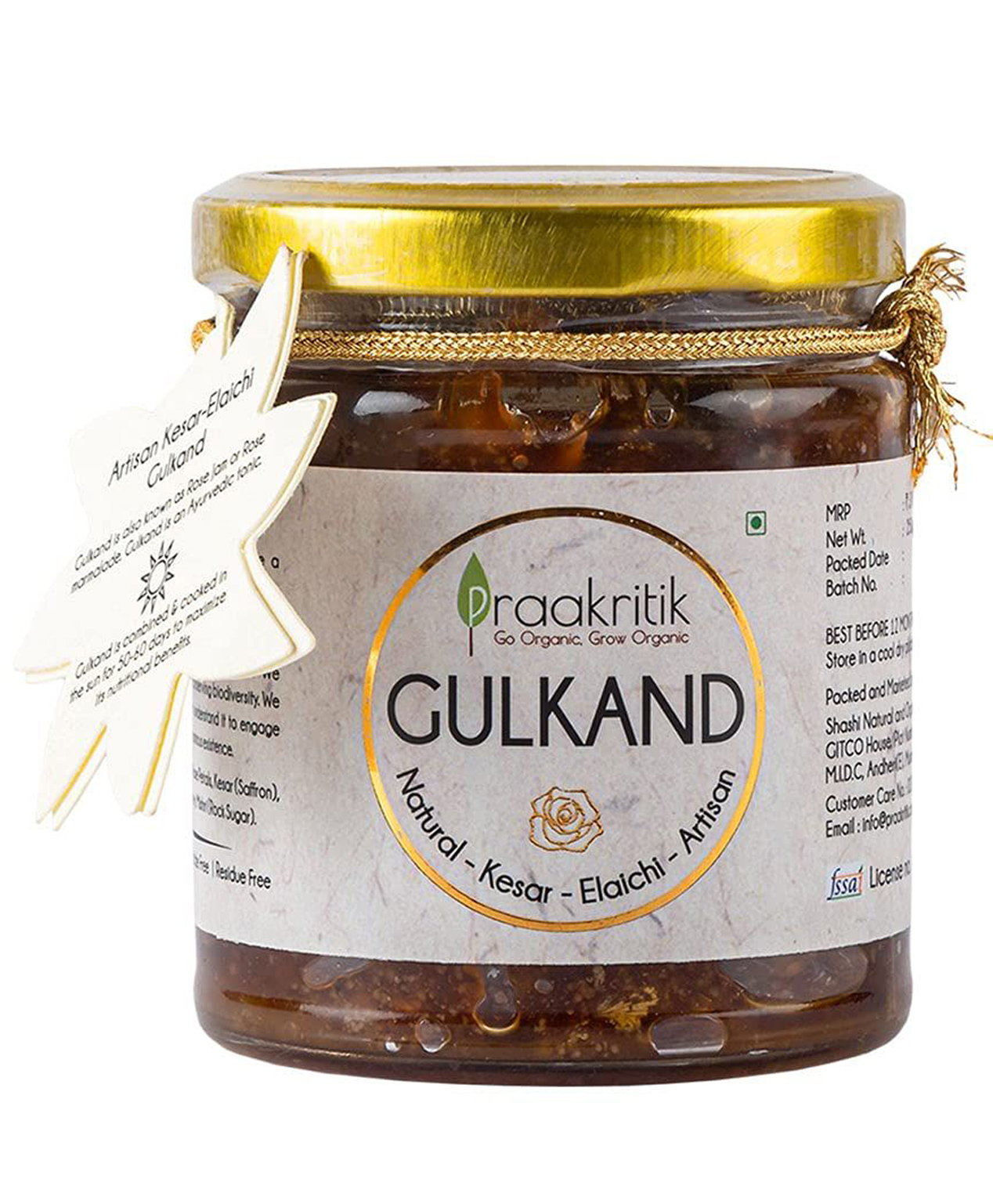 Praakrirti Natural Artisan Kesar Elaichi Gulkand - 250 gm-image-9